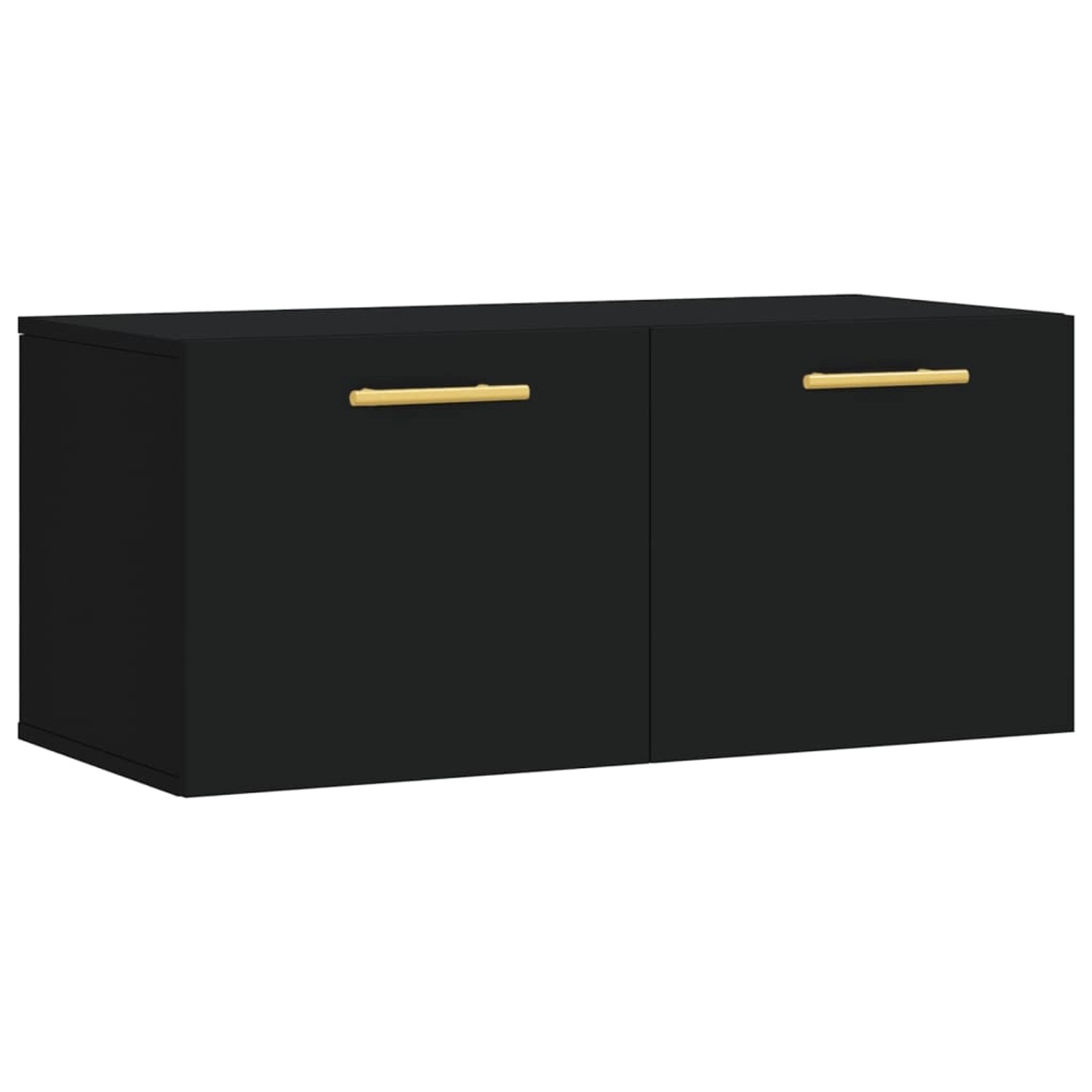 vidaXL Wandschrank Schwarz 80x36,5x35 cm Holzwerkstoff Modell 5 günstig online kaufen