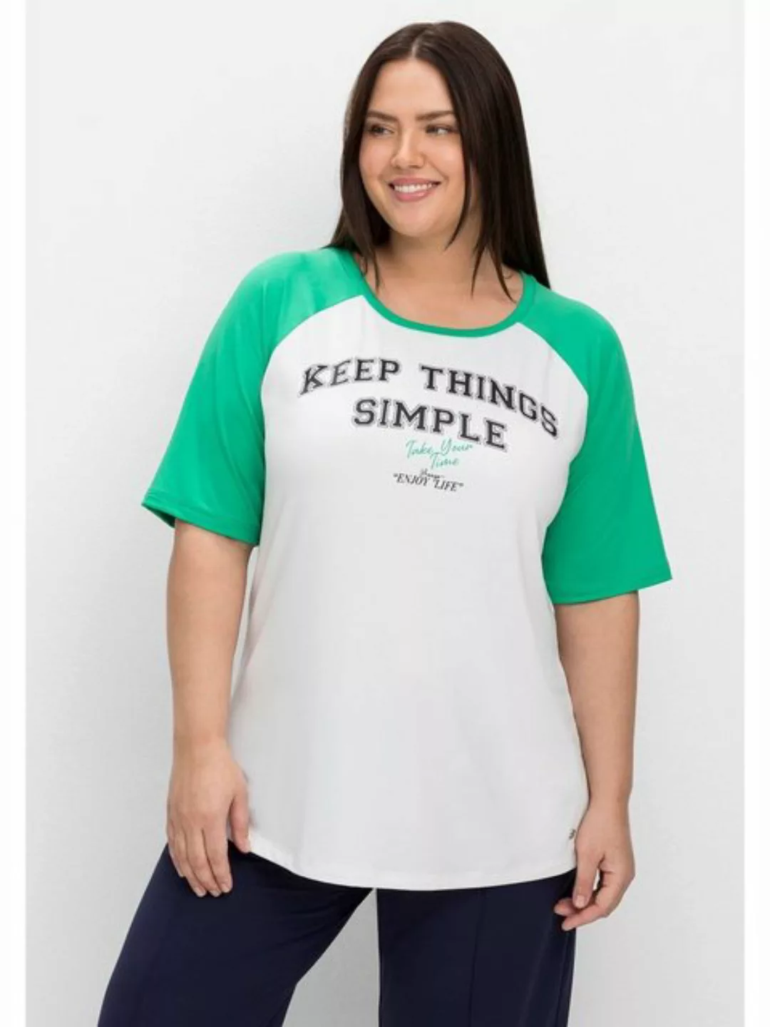 Sheego T-Shirt "Große Größen", im College-Look, aus Funktionsware günstig online kaufen