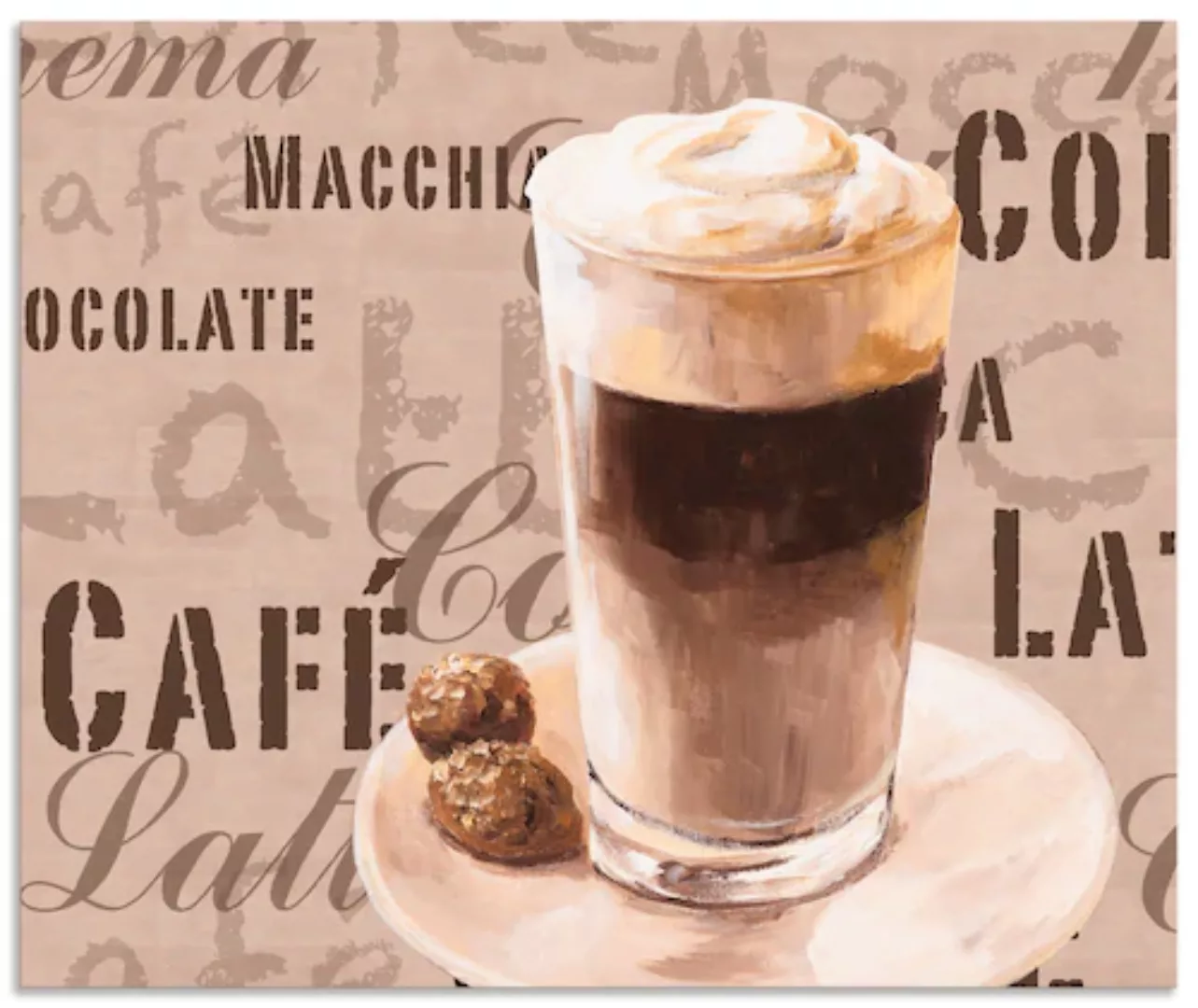 Artland Küchenrückwand "Kaffee - Latte Macchiato", (1 tlg.), Alu Spritzschu günstig online kaufen