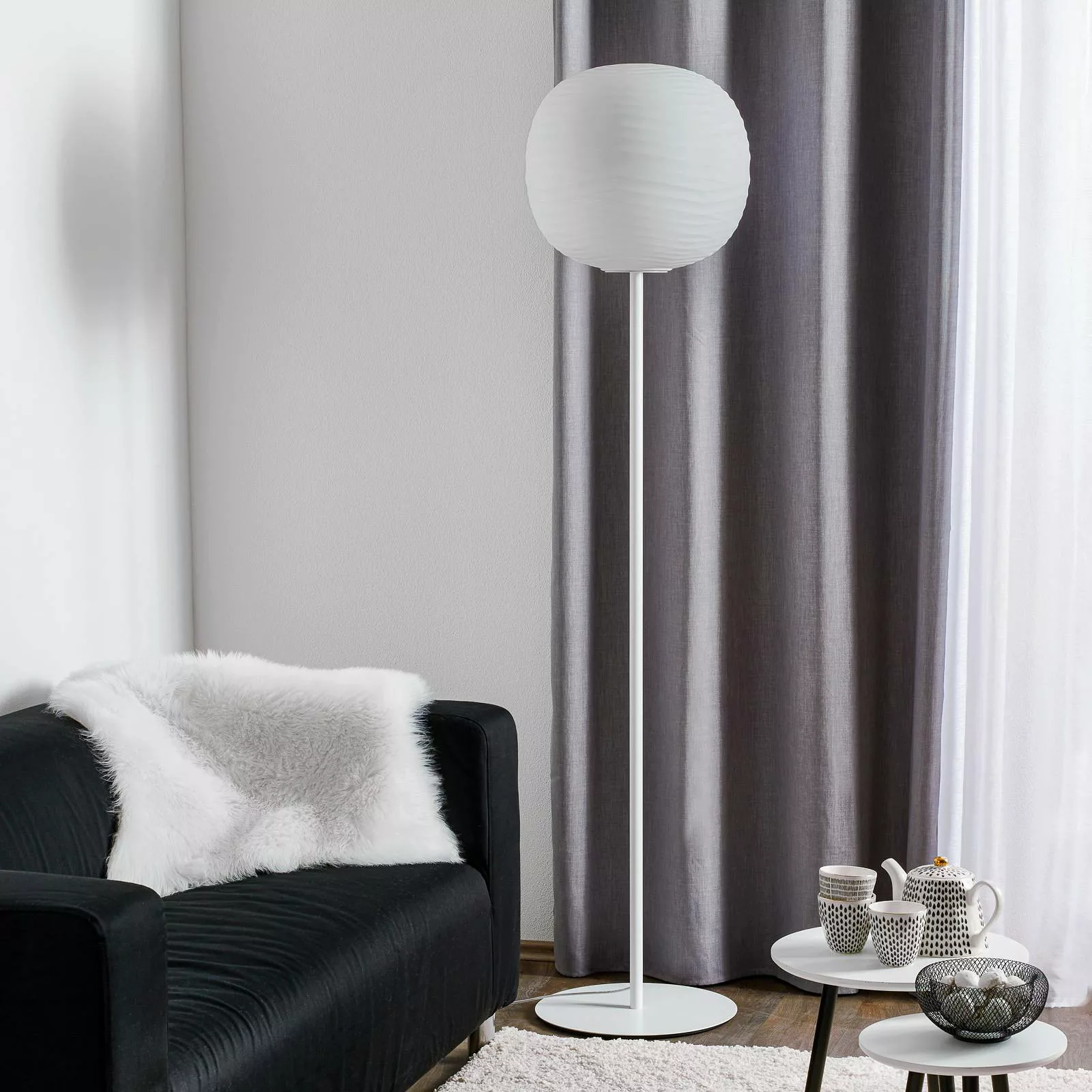 Foscarini Gem terra Stehleuchte, weiß günstig online kaufen