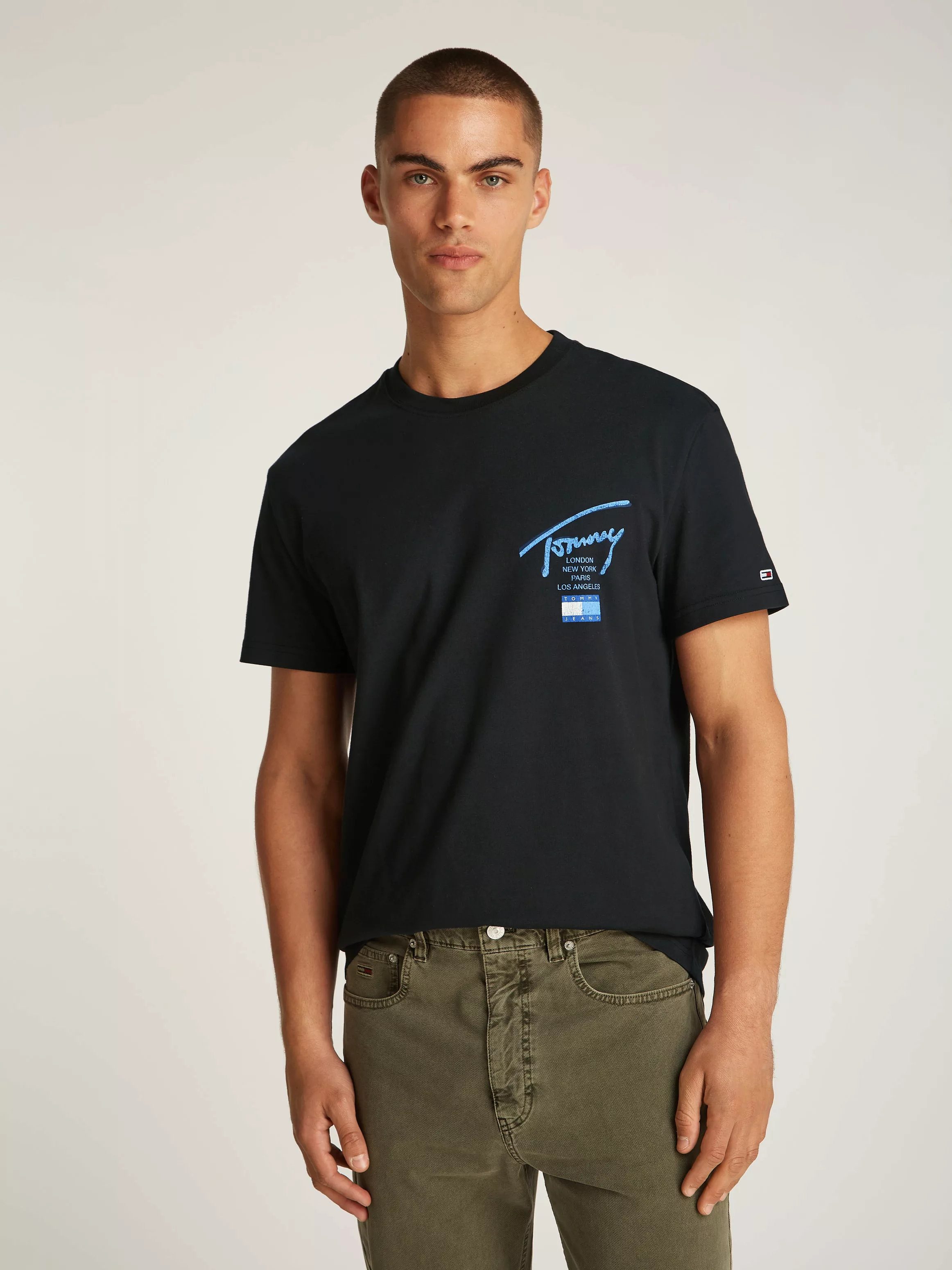 Tommy Jeans T-Shirt "TJM REG TOMMY SIGN CITY TEE EXT", mit großem Logo am R günstig online kaufen