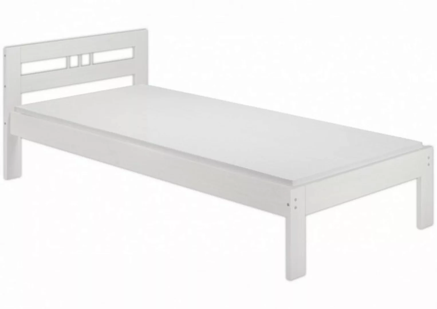 ERST-HOLZ Bett Futonbett Jugendbett Einzelbett Kiefer Massivholzbett weiß 1 günstig online kaufen