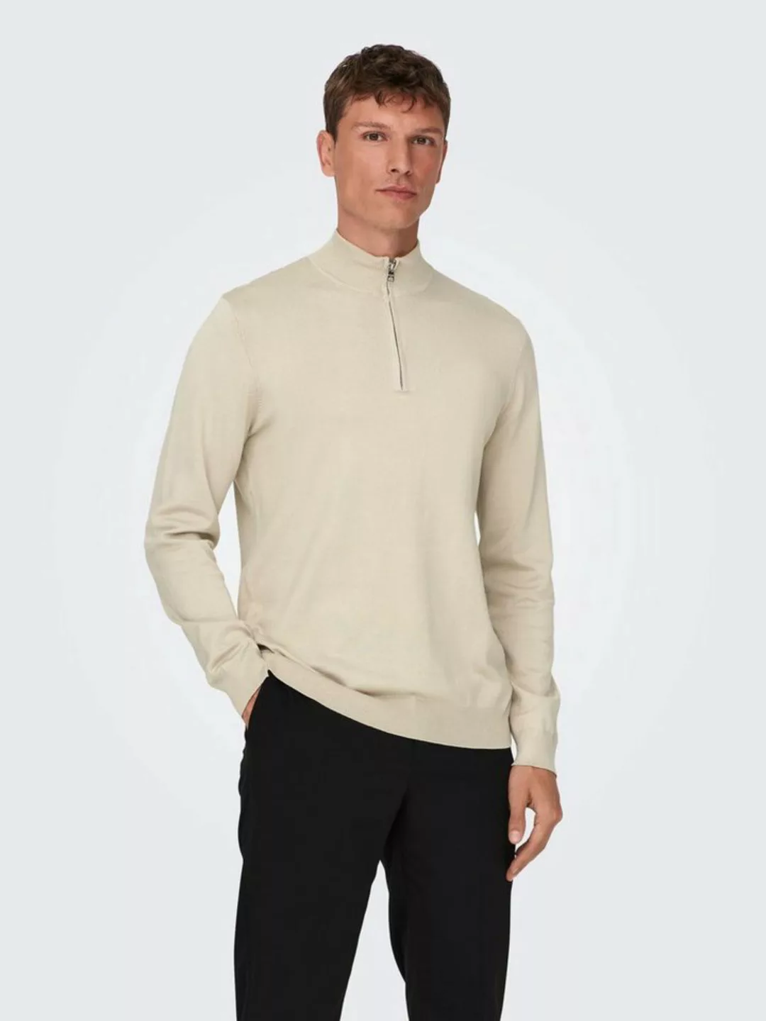 ONLY & SONS Strickpullover ONSWYLER LIFE REG 14 HALF ZIP KNIT NOOS günstig online kaufen