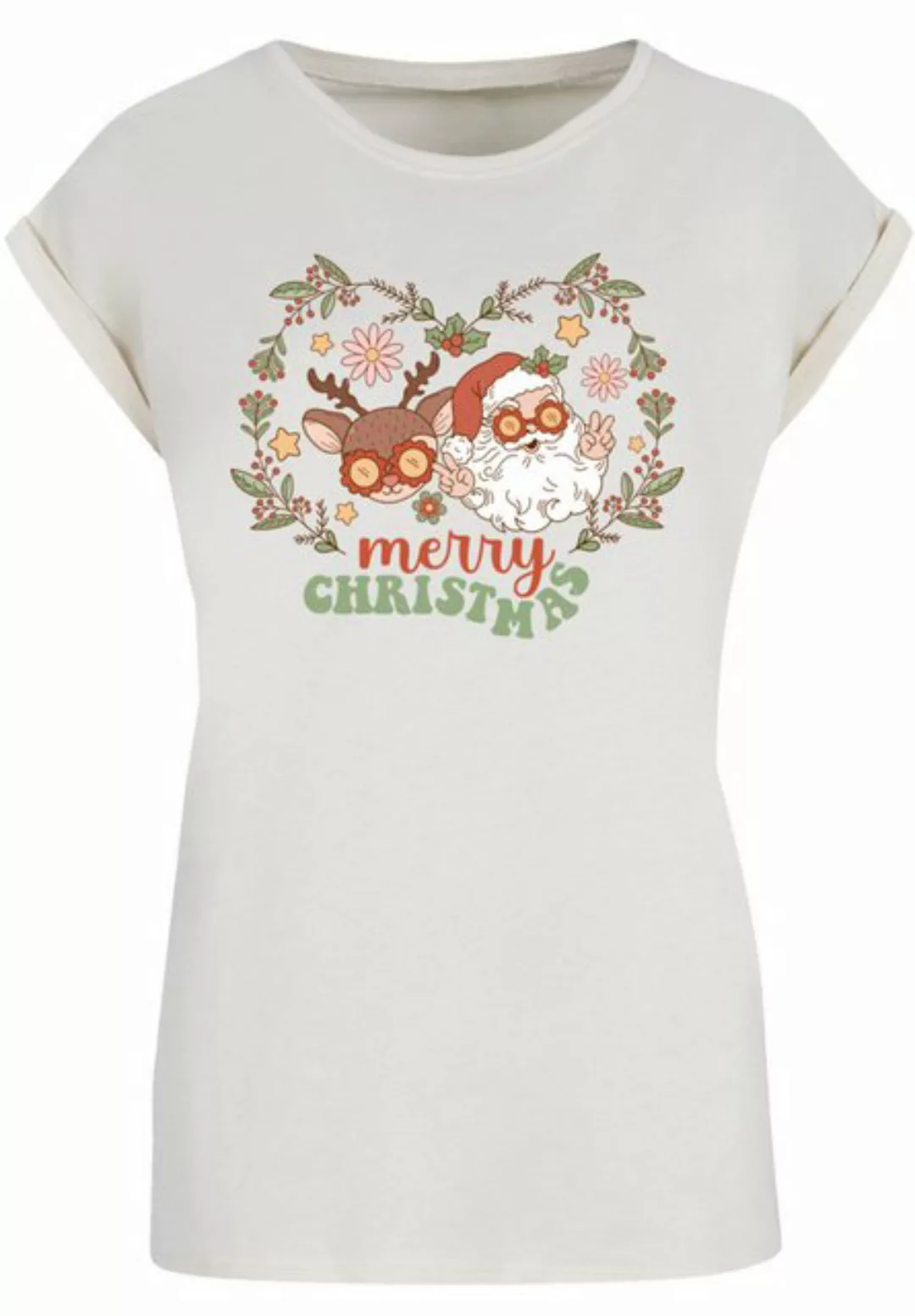 F4NT4STIC T-Shirt Weihnachten Hippie Santa And Reindeer Premium Qualität, W günstig online kaufen