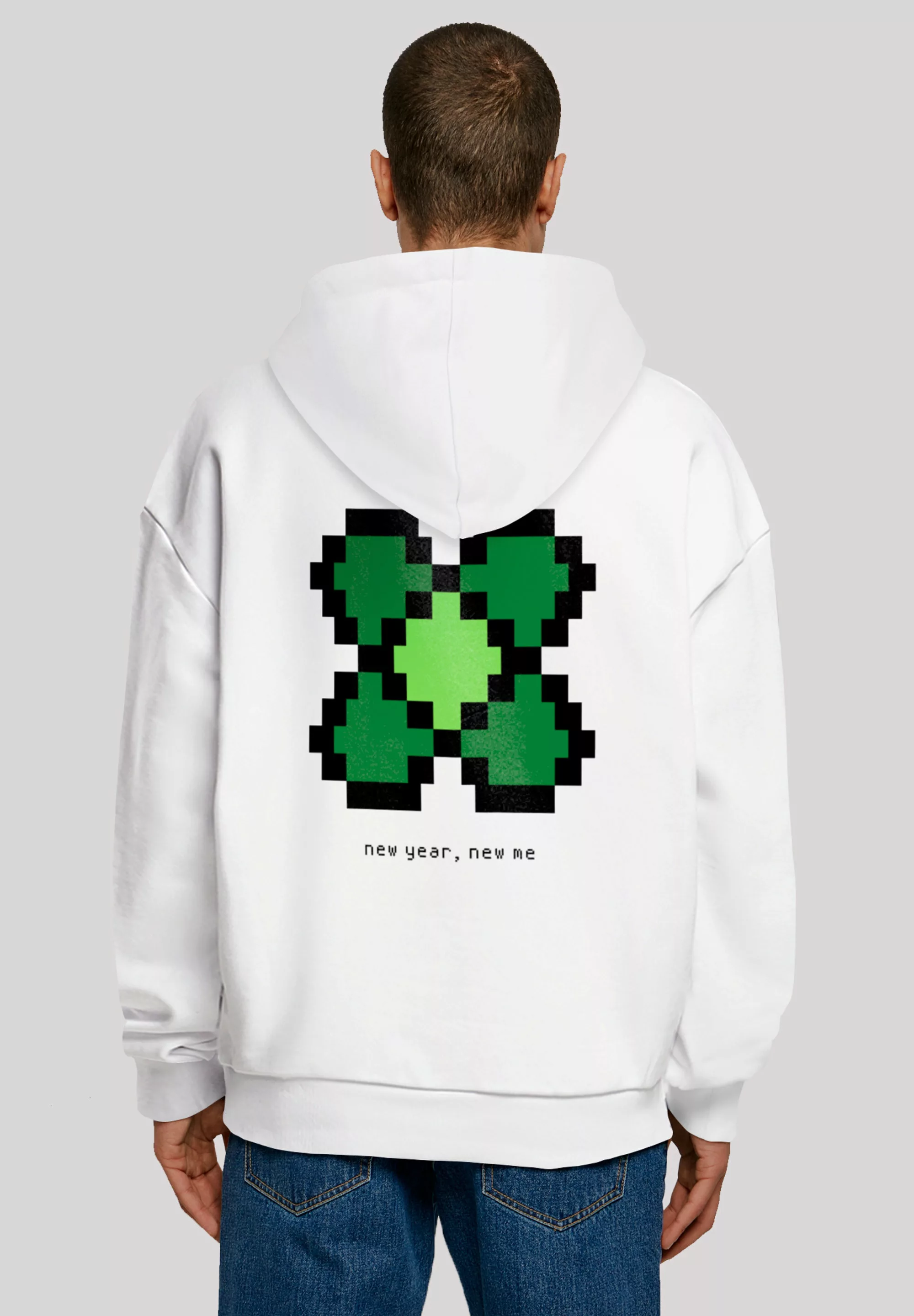 F4NT4STIC Kapuzenpullover "Silvester Happy New Year Pixel", Print günstig online kaufen