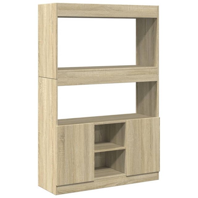 vidaXL Bücherregal Highboard Sonoma-Eiche 92x33x140 cm Holzwerkstoff, 1-tlg günstig online kaufen