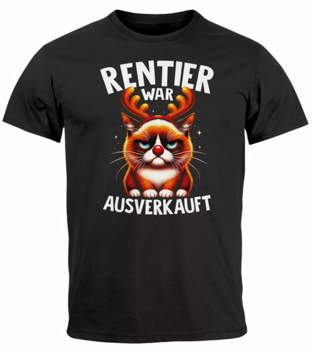 MoonWorks Print-Shirt Herren T-Shirt Weihnachten Spruch Lustig Rentier war günstig online kaufen