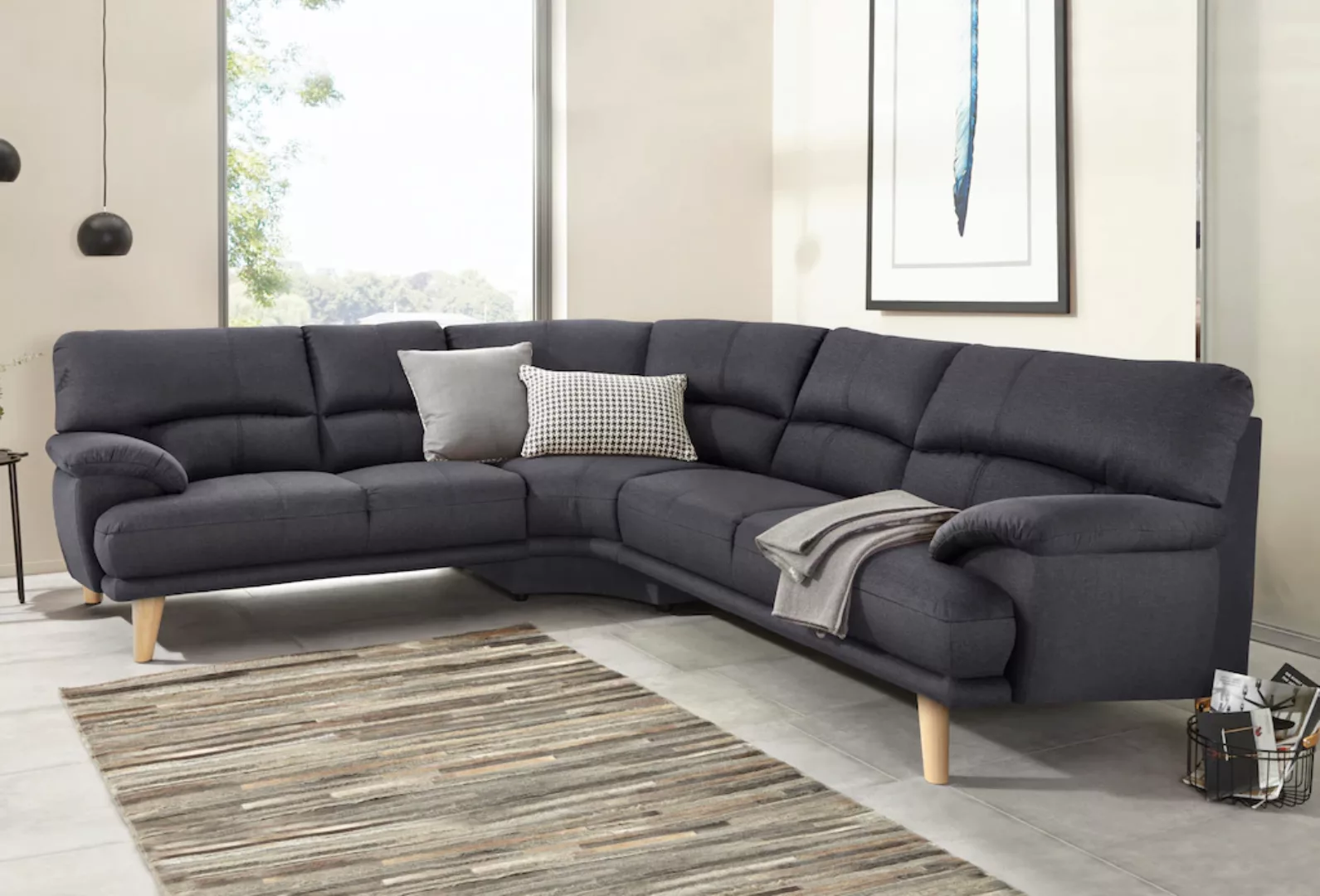 TRENDMANUFAKTUR Polsterecke "Cecilia, italienisches Designsprache, modern u günstig online kaufen