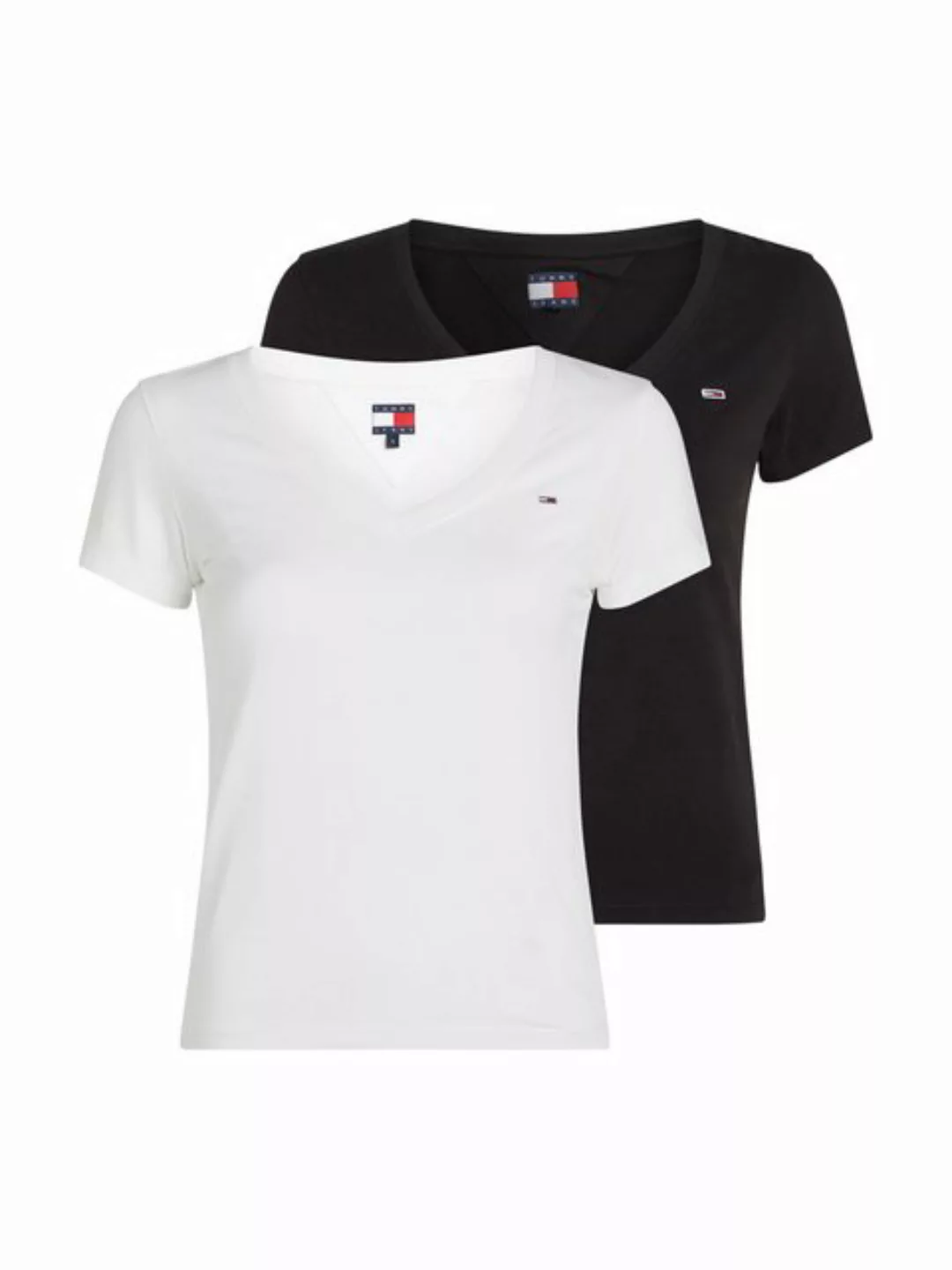 Tommy Jeans T-Shirt TJW 2PACK V-NECK TEE (Packung, 2-tlg., 2-er Pack) mit L günstig online kaufen