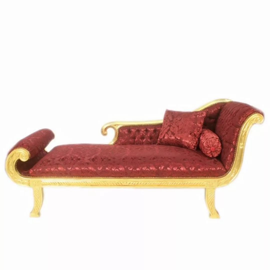 Casa Padrino Chaiselongue Barock Chaiselongue Modell XXL Bordeaux Muster / günstig online kaufen