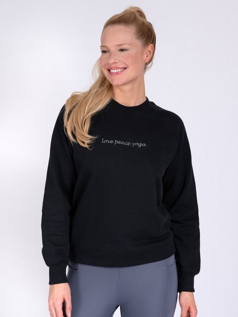 Magadi Yoga & Relax Shirt Bella aus Sweat-Stoff mit Love Peace Yoga günstig online kaufen