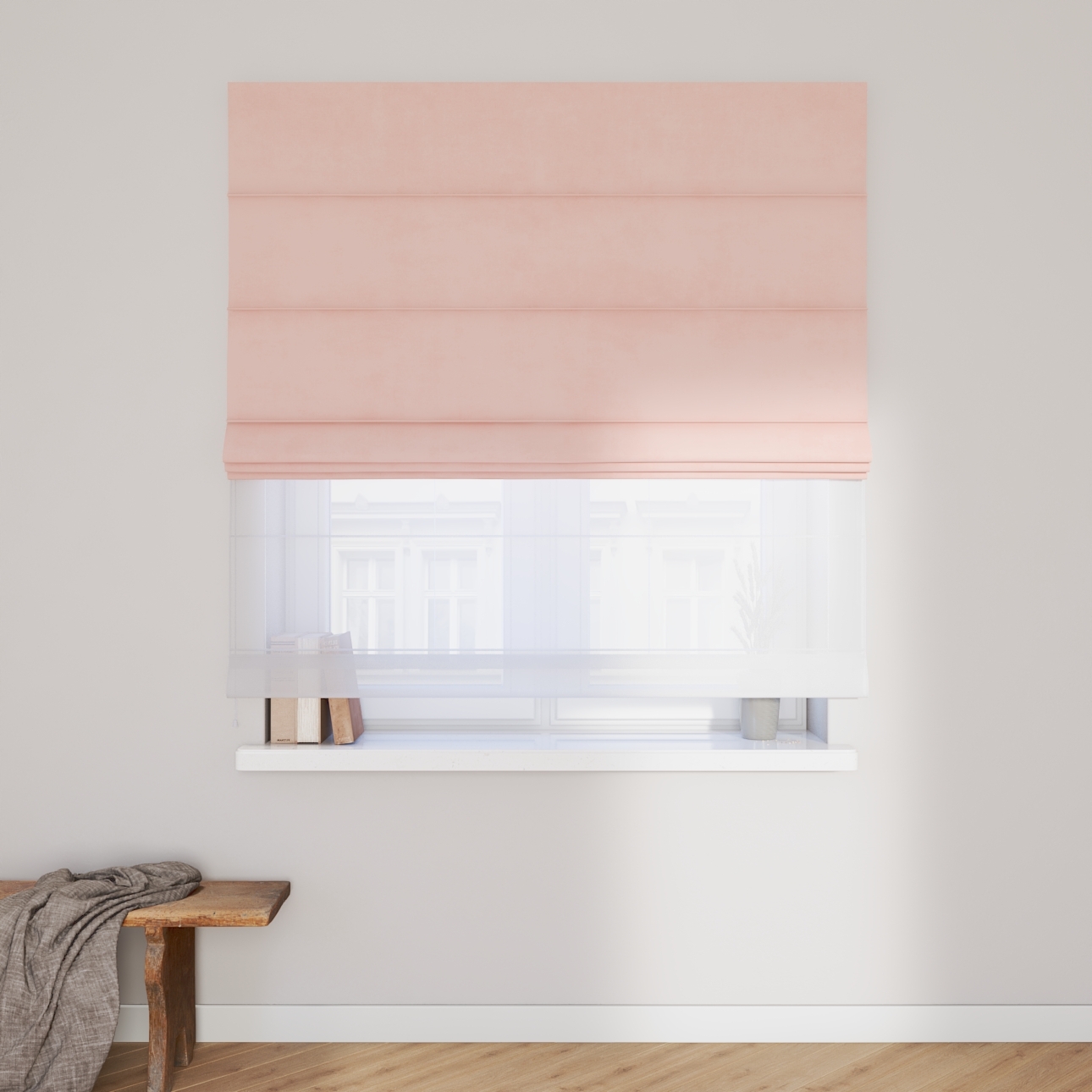 Dekoria Doppelraffrollo Duo, rosa, 100 x 170 cm günstig online kaufen