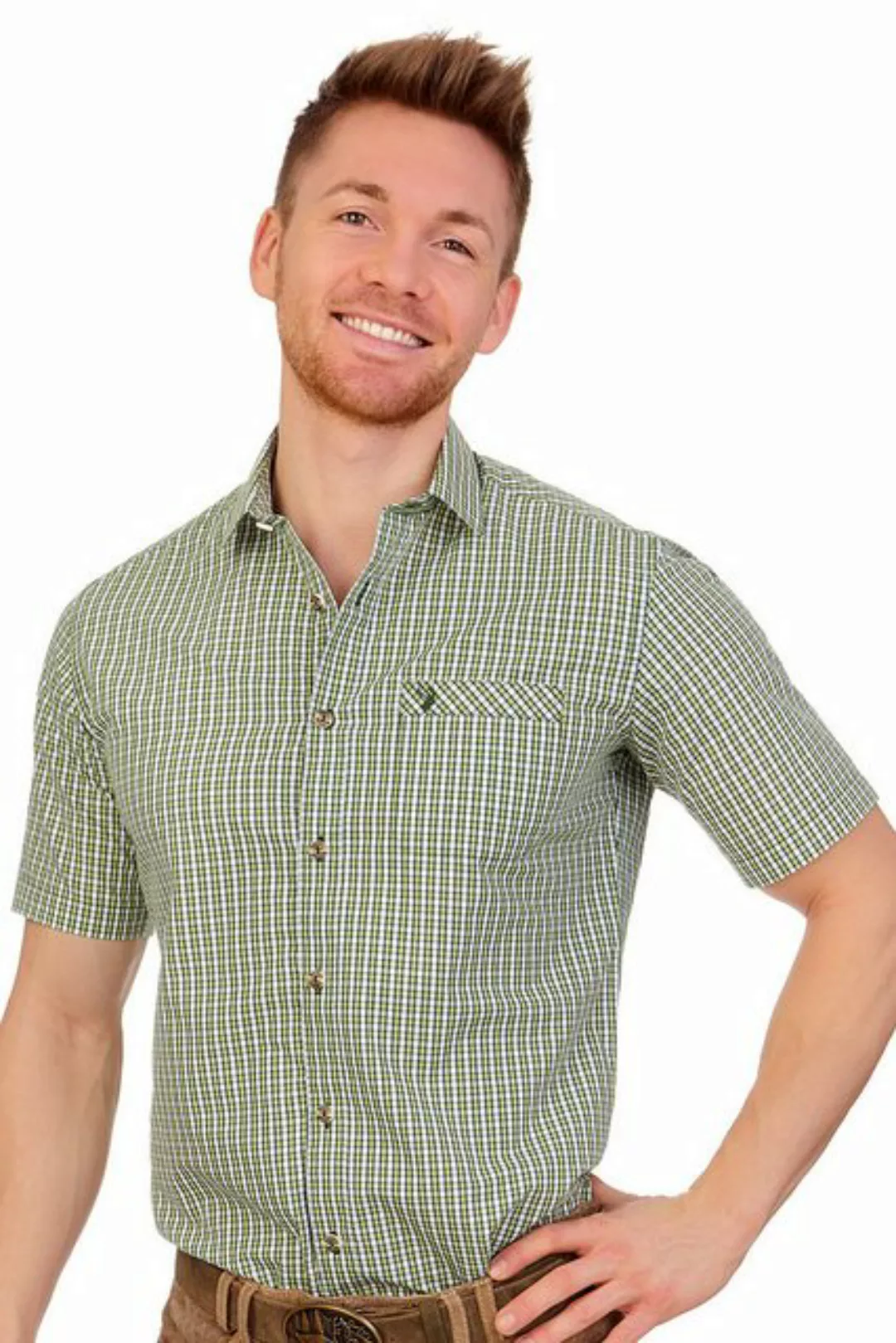 Spieth & Wensky Trachtenhemd Trachtenhemd - NEPTUN KA - blau, grün, rot günstig online kaufen