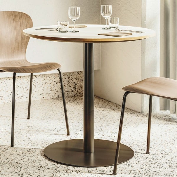 THONET S 1123 / S 1125 Säulentisch | runde Tischplatte | Konfigurator günstig online kaufen