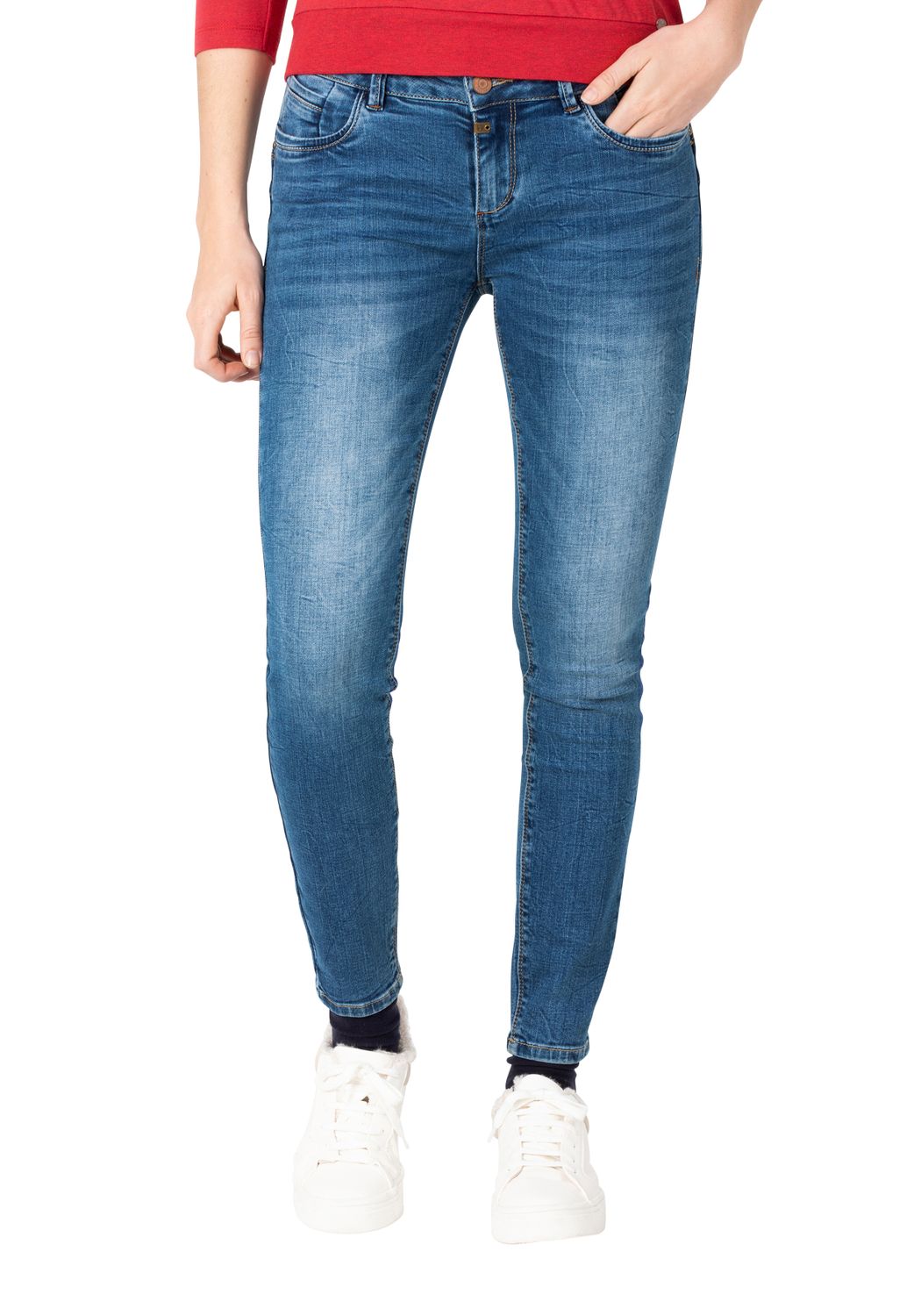 TIMEZONE Damen Jeans TIGHT SANYATZ - Tight Fit - Blau - Admiral Blue Wash günstig online kaufen