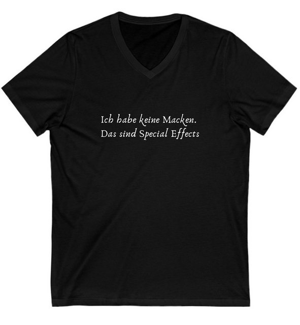 Quality Elegance V-Shirt Ich habe keine Macken, Das sind Special Effect Lus günstig online kaufen