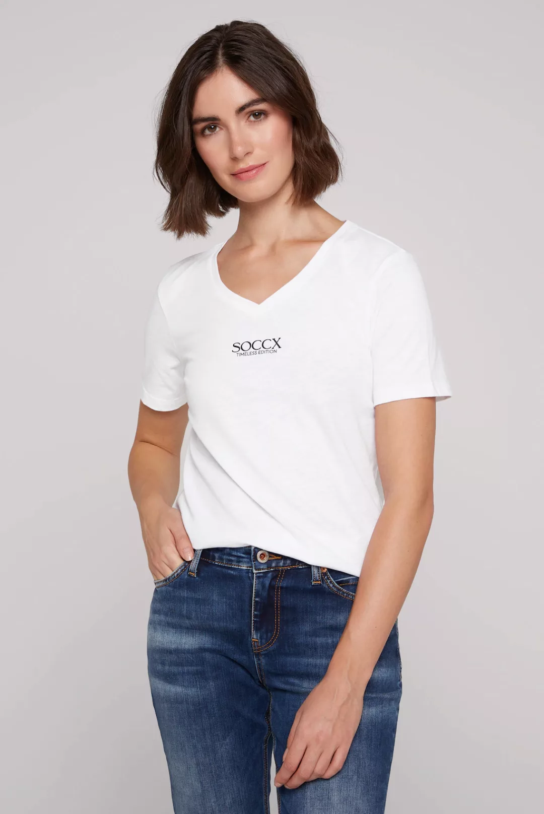 SOCCX Rundhalsshirt, aus Baumwolle günstig online kaufen