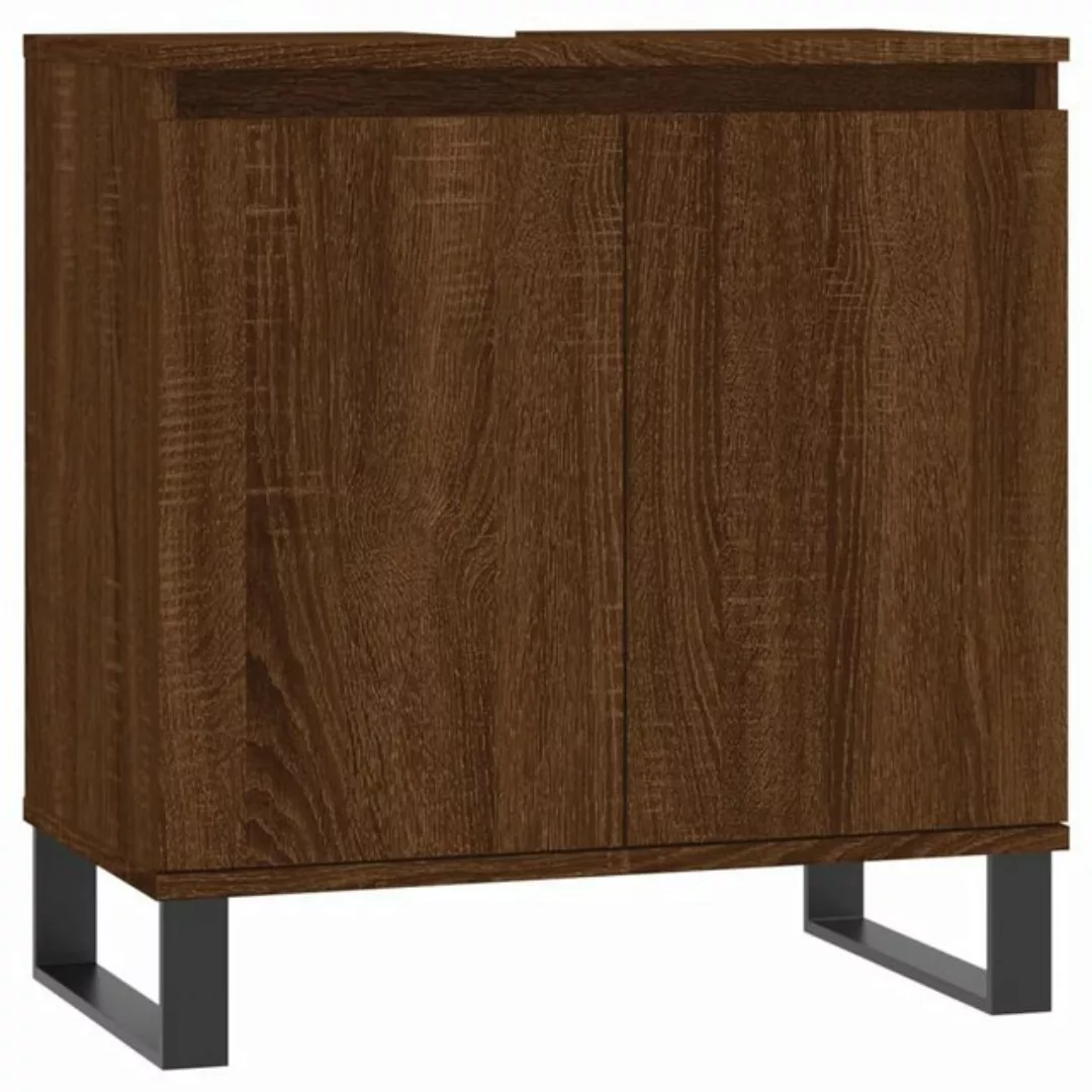 vidaXL Waschbeckenunterschrank Badschrank Grau Sonoma 58x33x60 cm Holzwerks günstig online kaufen