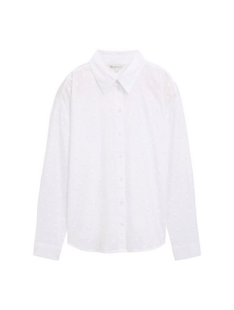 TOM TAILOR Denim Blusentop dot structure blouse, White günstig online kaufen