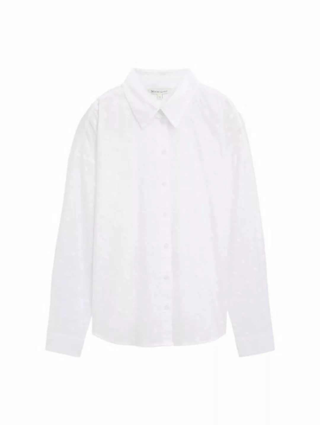 TOM TAILOR Denim Blusentop dot structure blouse, White günstig online kaufen