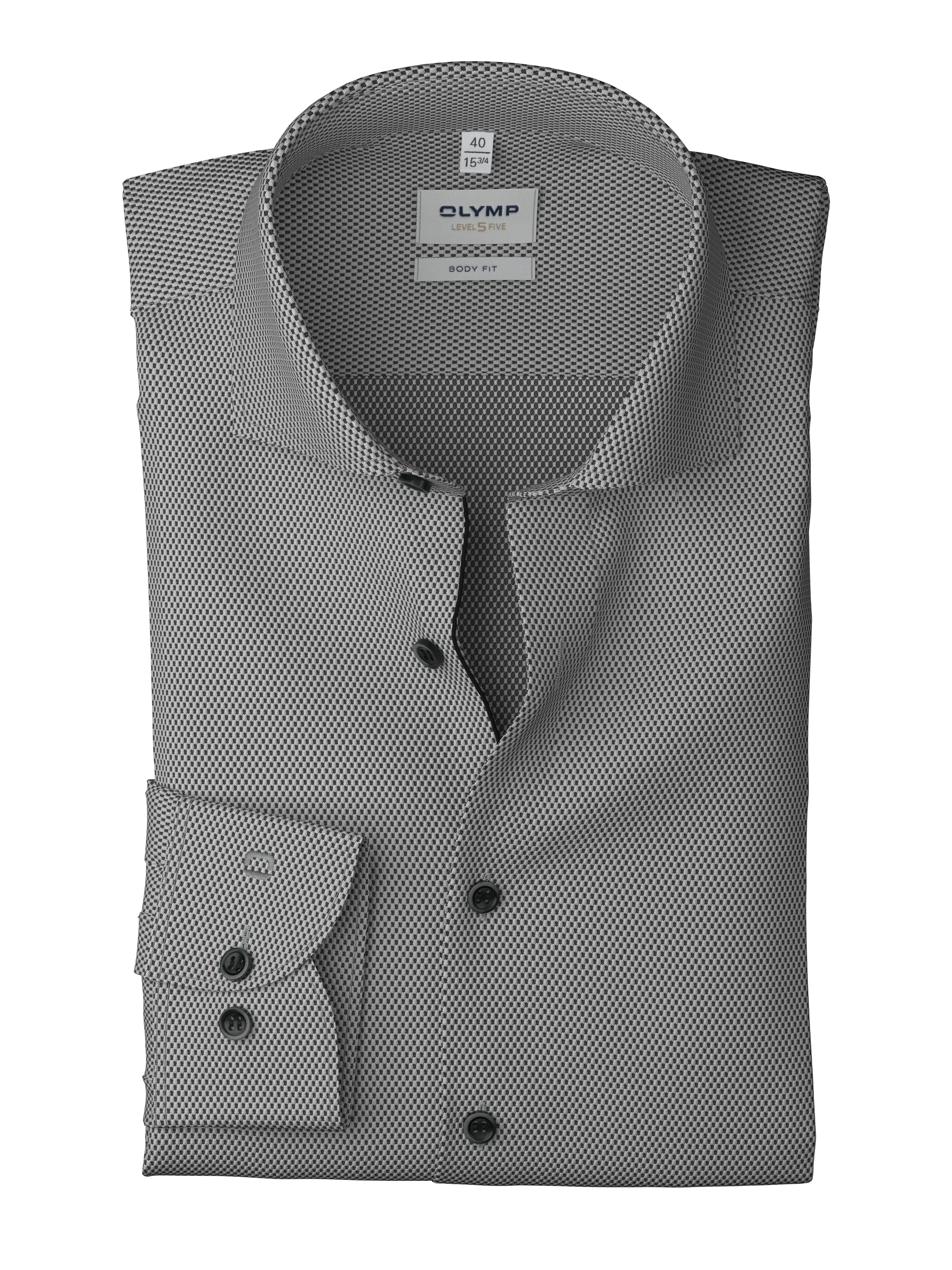 OLYMP Langarmhemd "Level Five", body fit, Businesshemd, Minimalprint, Royal günstig online kaufen
