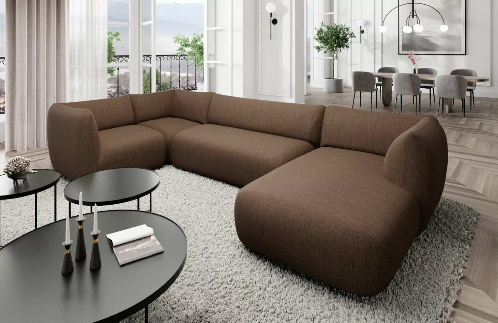 Sofa Dreams Wohnlandschaft Sofa Stoff Polstersofa Stoffcouch Stoffsofa Madr günstig online kaufen