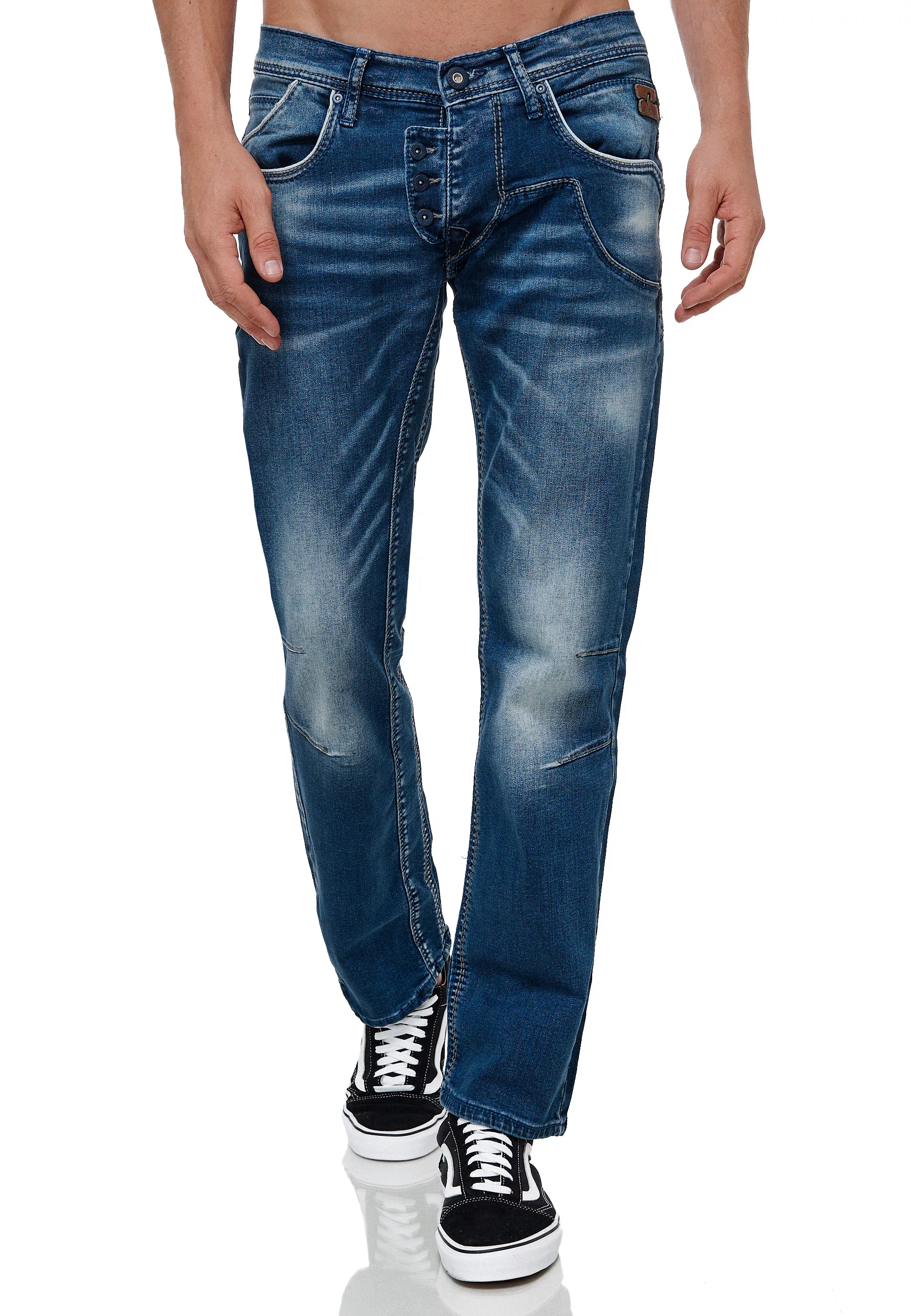Rusty Neal Straight-Jeans "RUBEN 42", mit angesagten Ziernähten günstig online kaufen