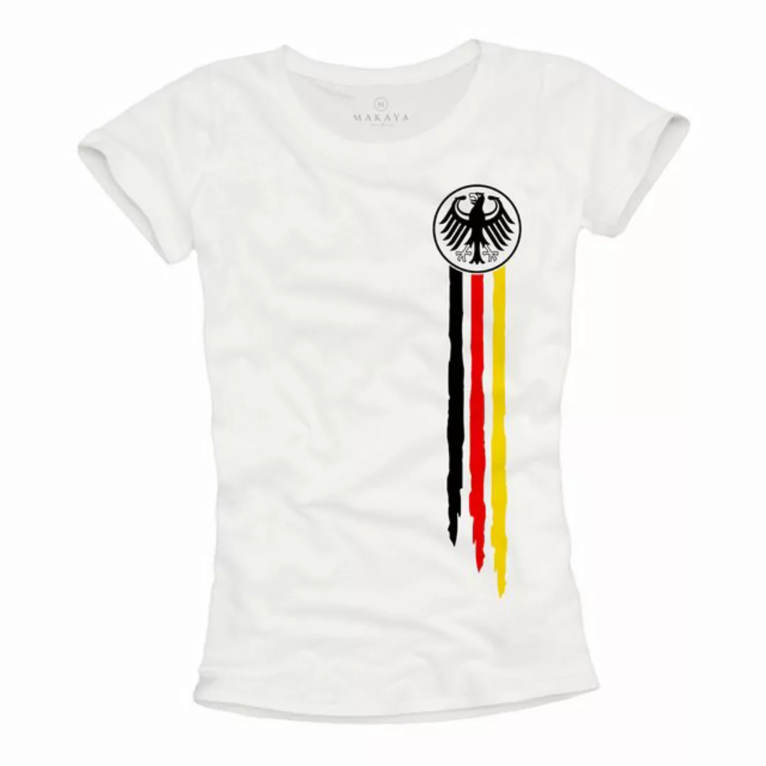 MAKAYA Kurzarmshirt Damen Trikot Deutschland Flagge EM WM T Shirt Fußball T günstig online kaufen