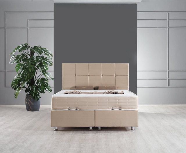 Villa Möbel Boxspringbett BAMBU (Bett Set, Bettset), Bettkasten mit XXL Sta günstig online kaufen