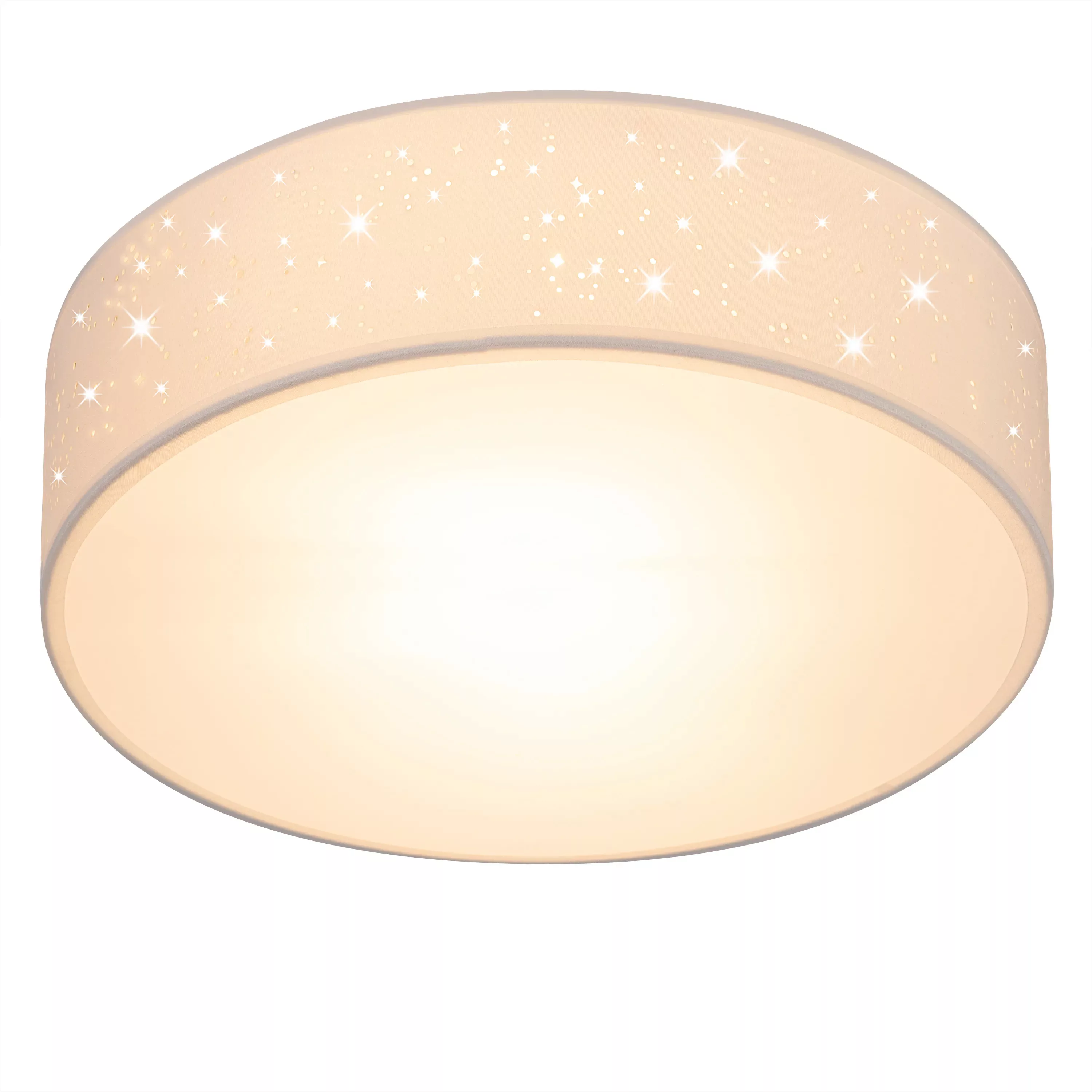 Deckenlampe Weiß Stoff Ø30cm Sternenhimmel günstig online kaufen
