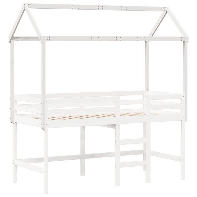 vidaXL Kinderbett Dach für Kinderbett Weiß 207x95,5x159 cm Massivholz Kiefe günstig online kaufen