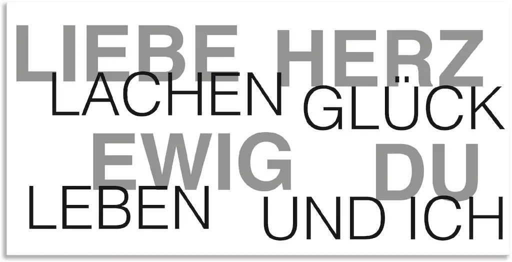 Artland Wandbild "Liebe Statement Bild", Sprüche & Texte, (1 St.), als Alub günstig online kaufen