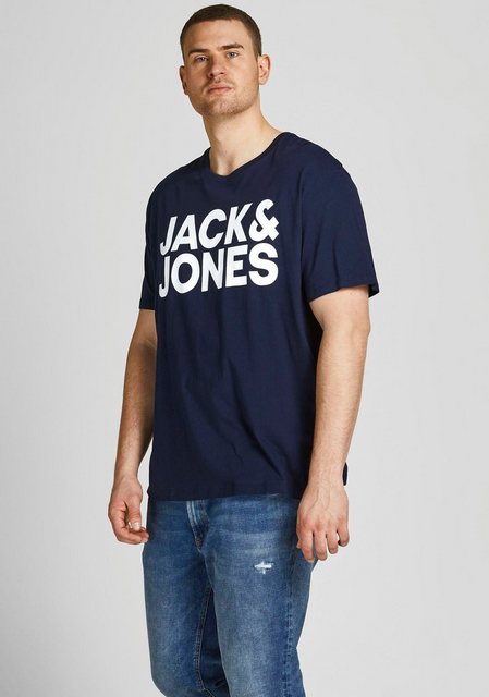 Jack & Jones Herren Rundhals T-Shirt JJECORP LOGO - Regular Fit Plussize günstig online kaufen