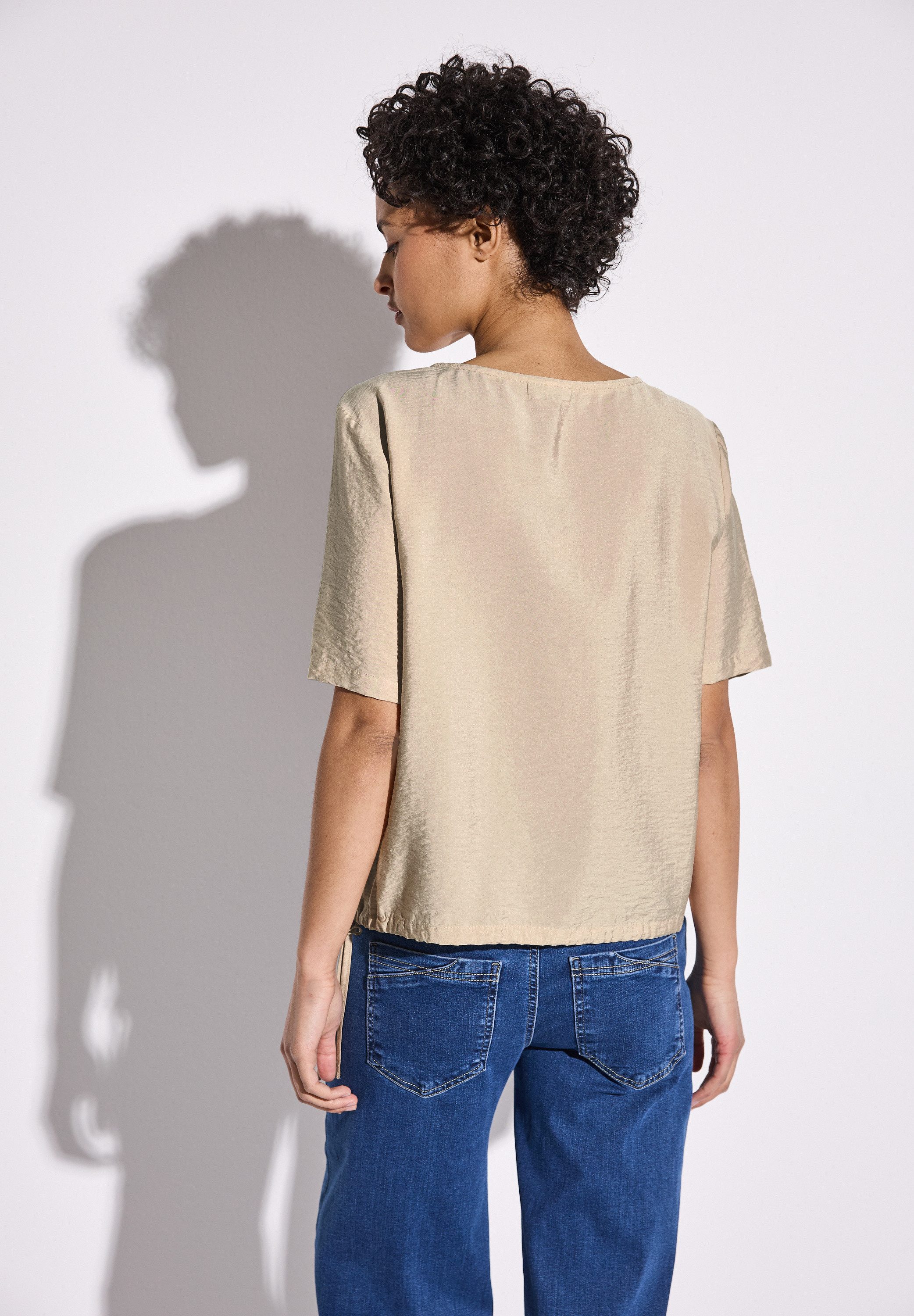 STREET ONE Klassische Bluse, mit Tunnelzug am Saum günstig online kaufen