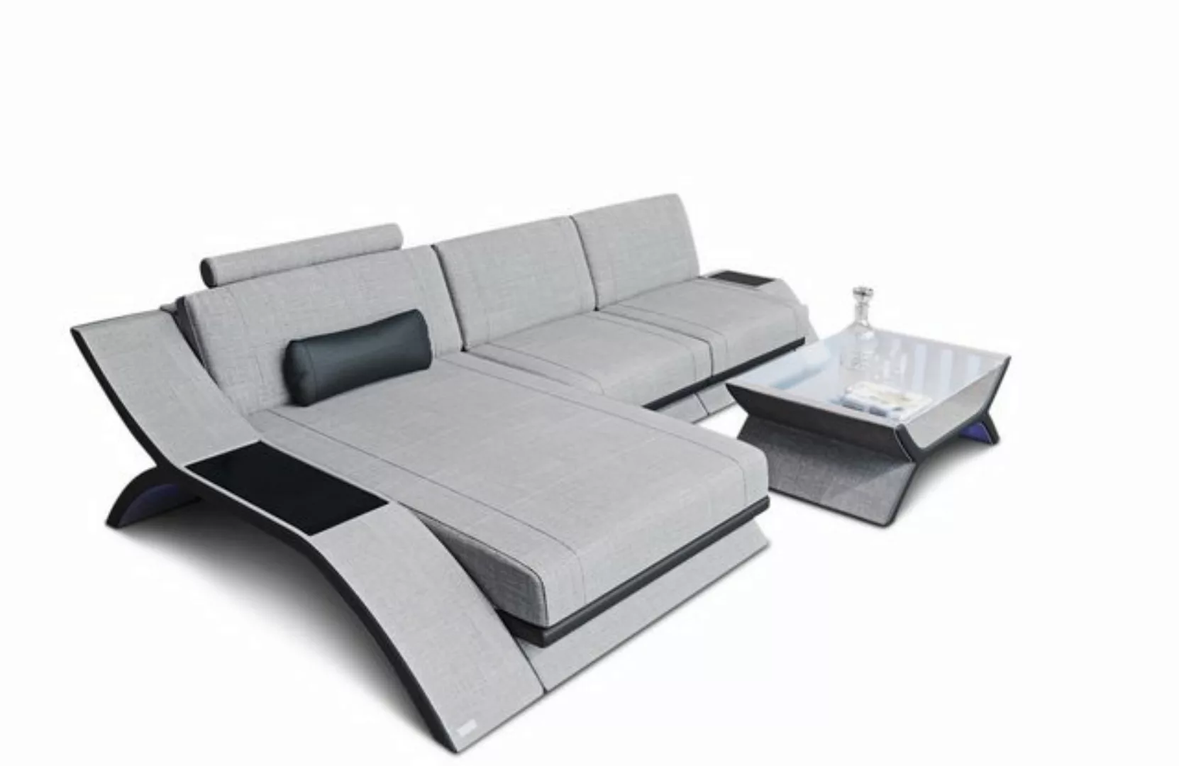 Sofa Dreams Ecksofa Polster Couch Stoffsofa Calabria L Form Stoff Sofa, Web günstig online kaufen