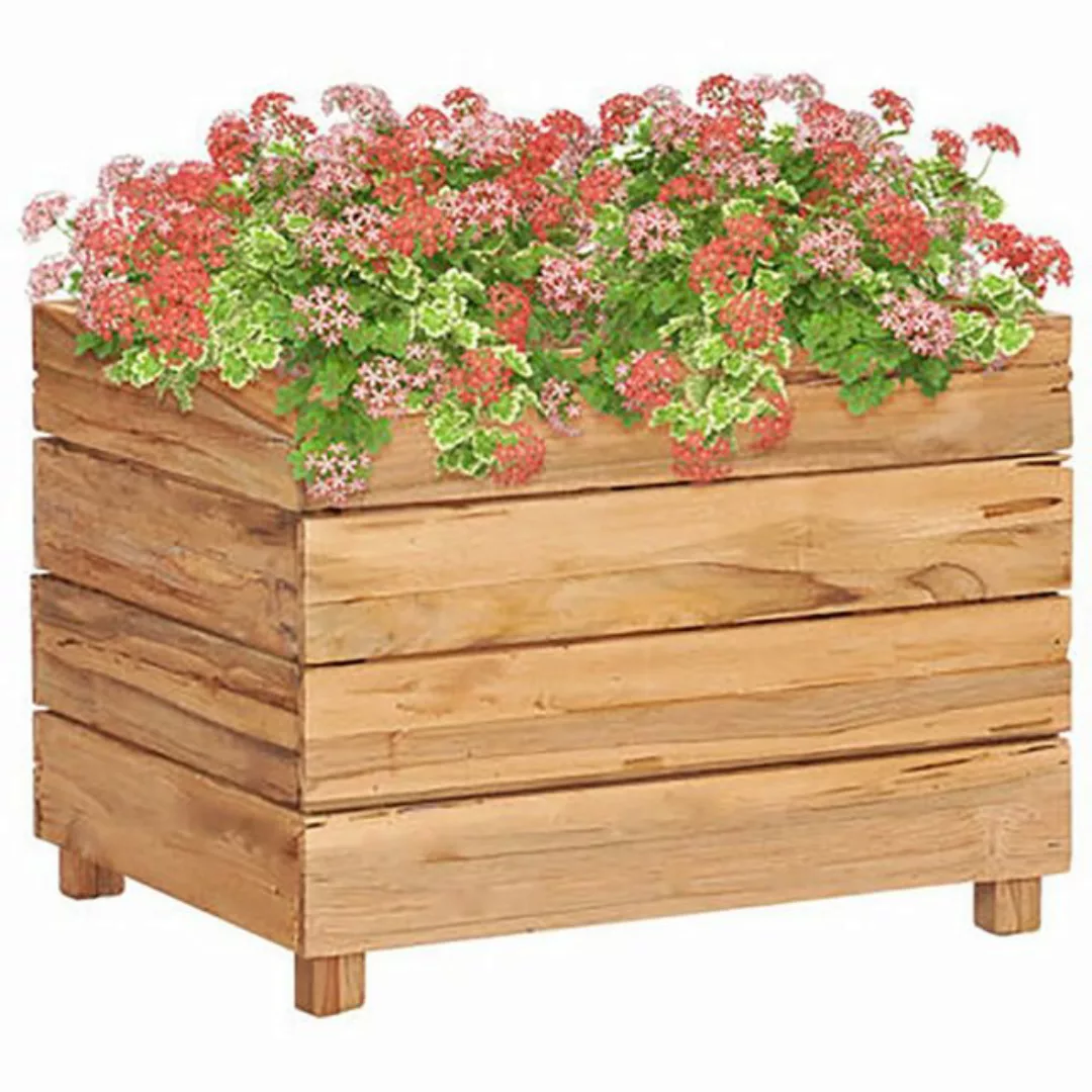 Hochbeet 50x40x38 Cm Teak Altholz Und Stahl günstig online kaufen