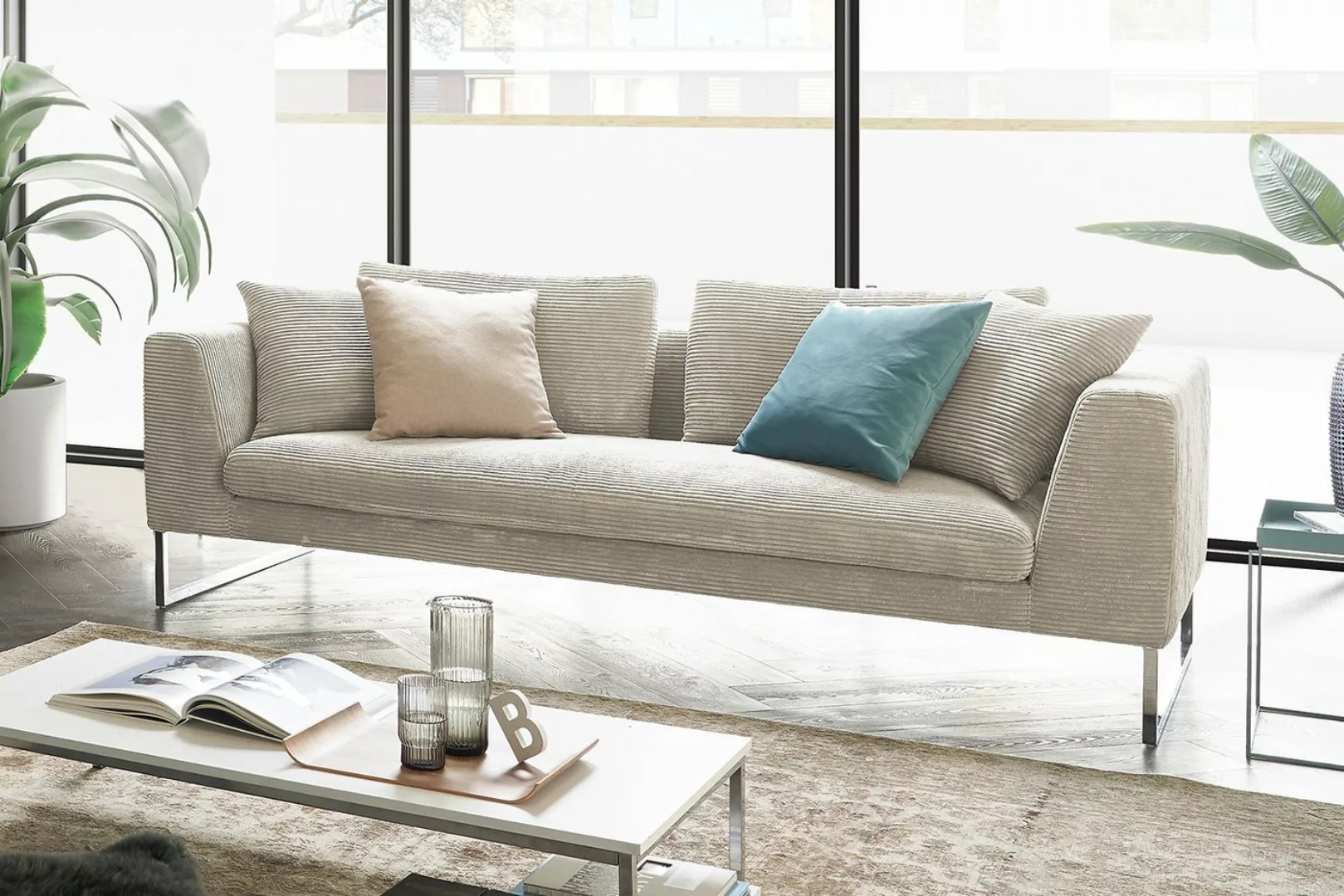 KAWOLA Sofa ARIAN, 2,5-Sitzer od. 3-Sitzer Cord versch. Farben günstig online kaufen