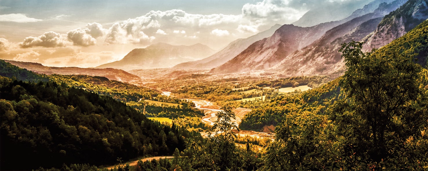 Bönninghoff Glasbild "Berglandschaft", (1 St.) günstig online kaufen