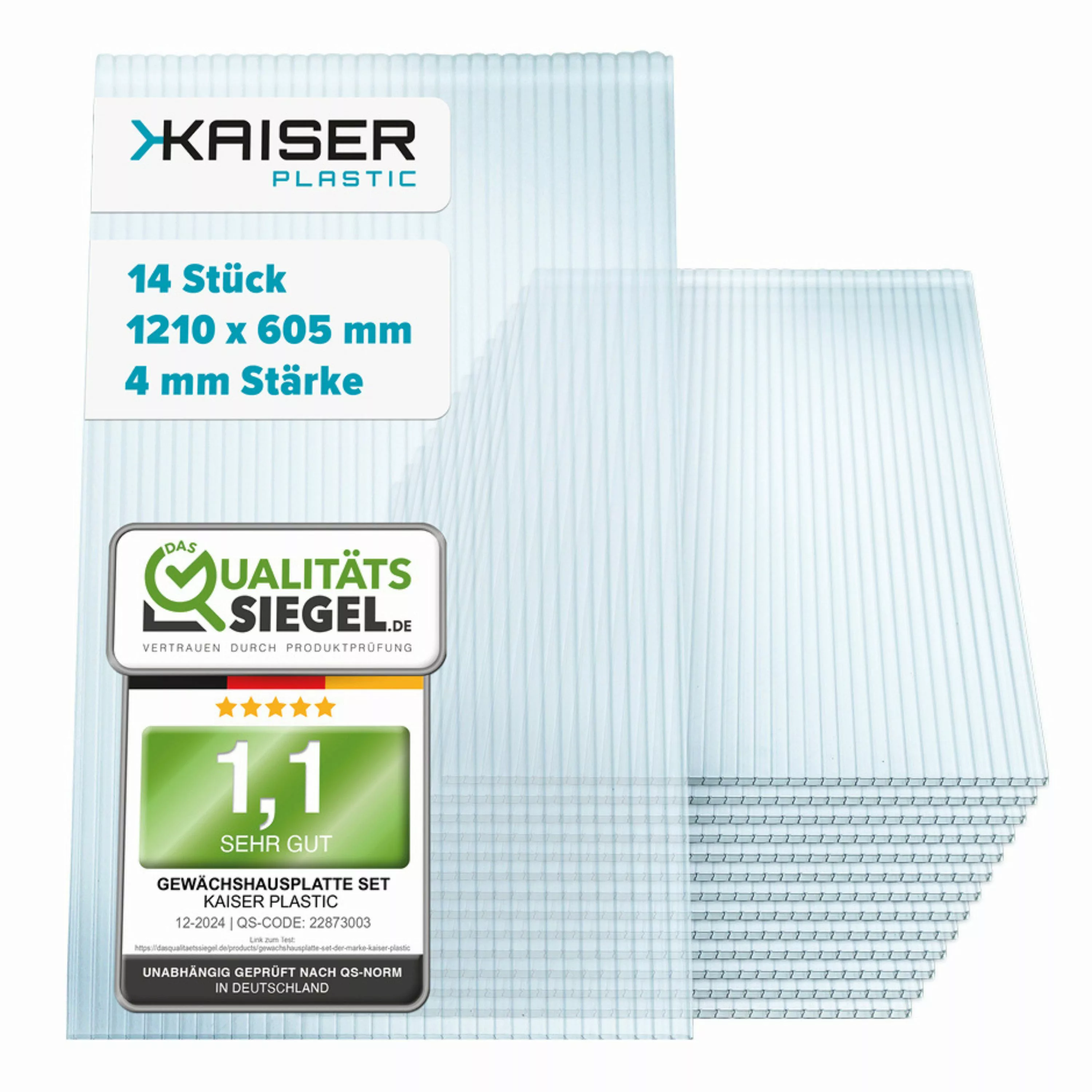 Kaiser plastic Gewächshaus Gewächshausplatten Sets, 4 günstig online kaufen