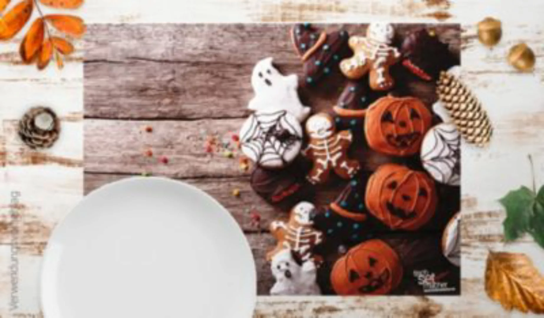 tischsetmacher Tischset Platzsets - Halloween - Halloweenkekse - 12 Stück a günstig online kaufen