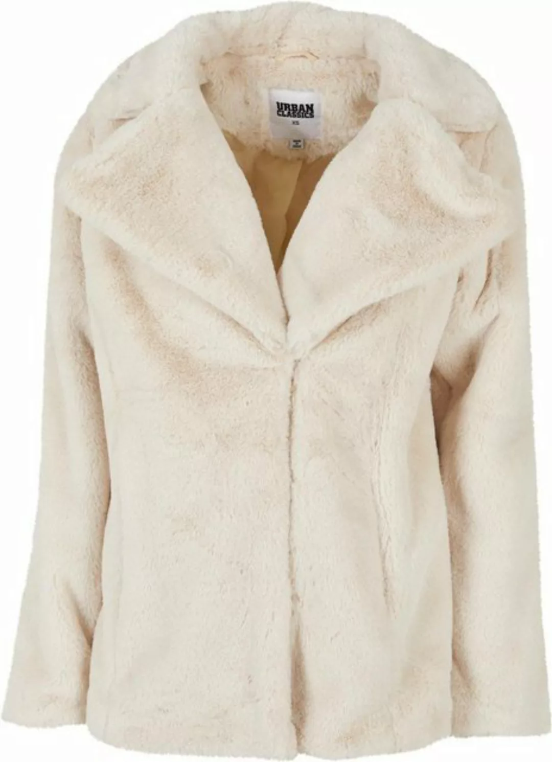 URBAN CLASSICS Winterjacke "Urban Classics Damen Ladies Lapel Teddy Jacket" günstig online kaufen