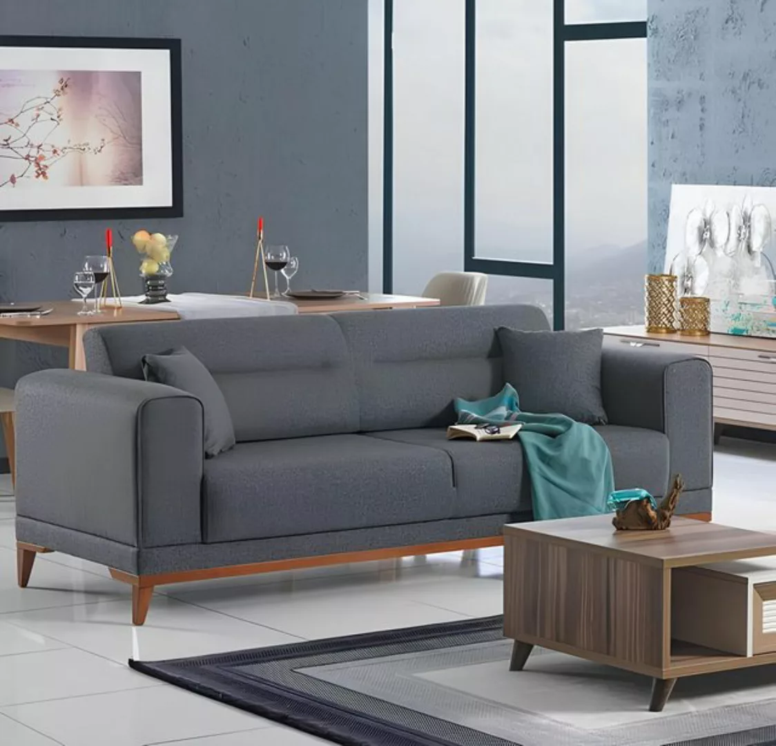 JVmoebel 3-Sitzer Grau Sofa Dreisitzer Couch Sitzmöbel Polster Möbel, 1 Tei günstig online kaufen