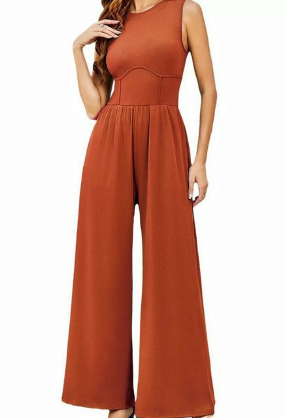 CHENIN 7/8-Overall Slim-Fit-Jumpsuit mit Tanktop und hoher Taille Einfache günstig online kaufen