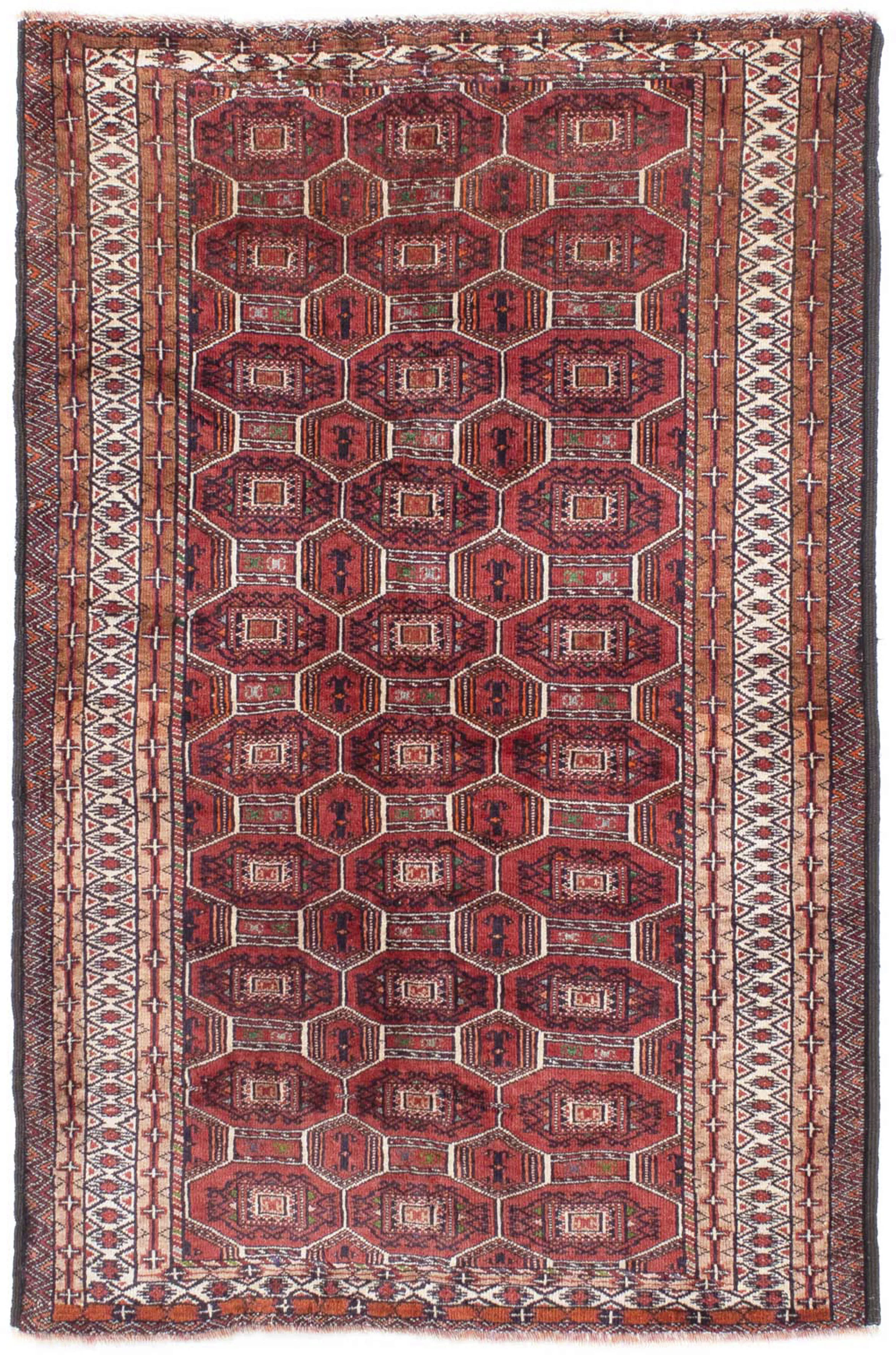 morgenland Orientteppich »Belutsch - 134 x 94 cm - dunkelrot«, rechteckig günstig online kaufen