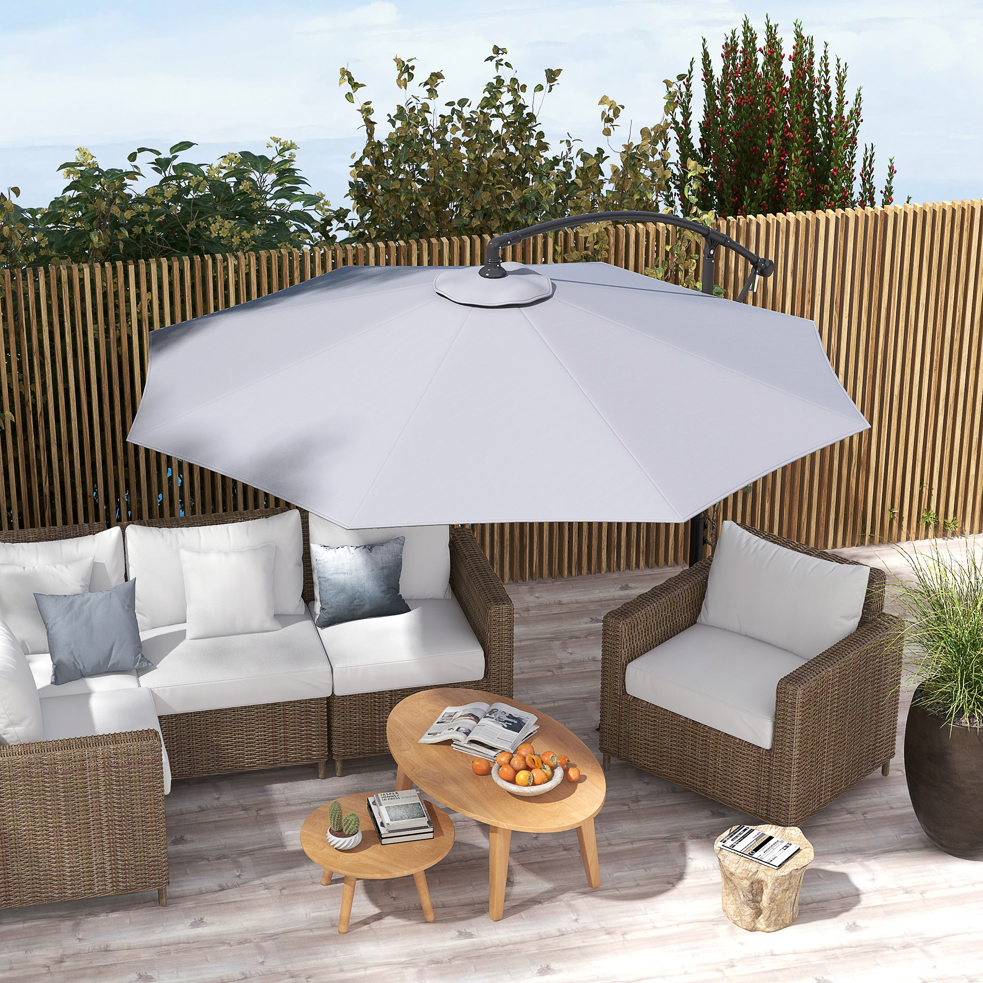 Outsunny Ersatzbezug für Sonnenschirm 3x3 m mit oberer Belüftungsöffnung, S günstig online kaufen