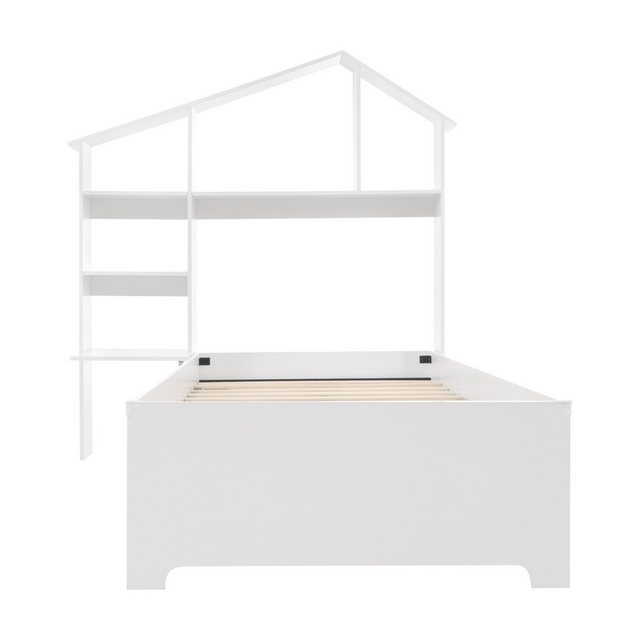 Yemaster Holzbett Kinderbett 90×200cm,Funktionales Holzbett mit Stauraum un günstig online kaufen