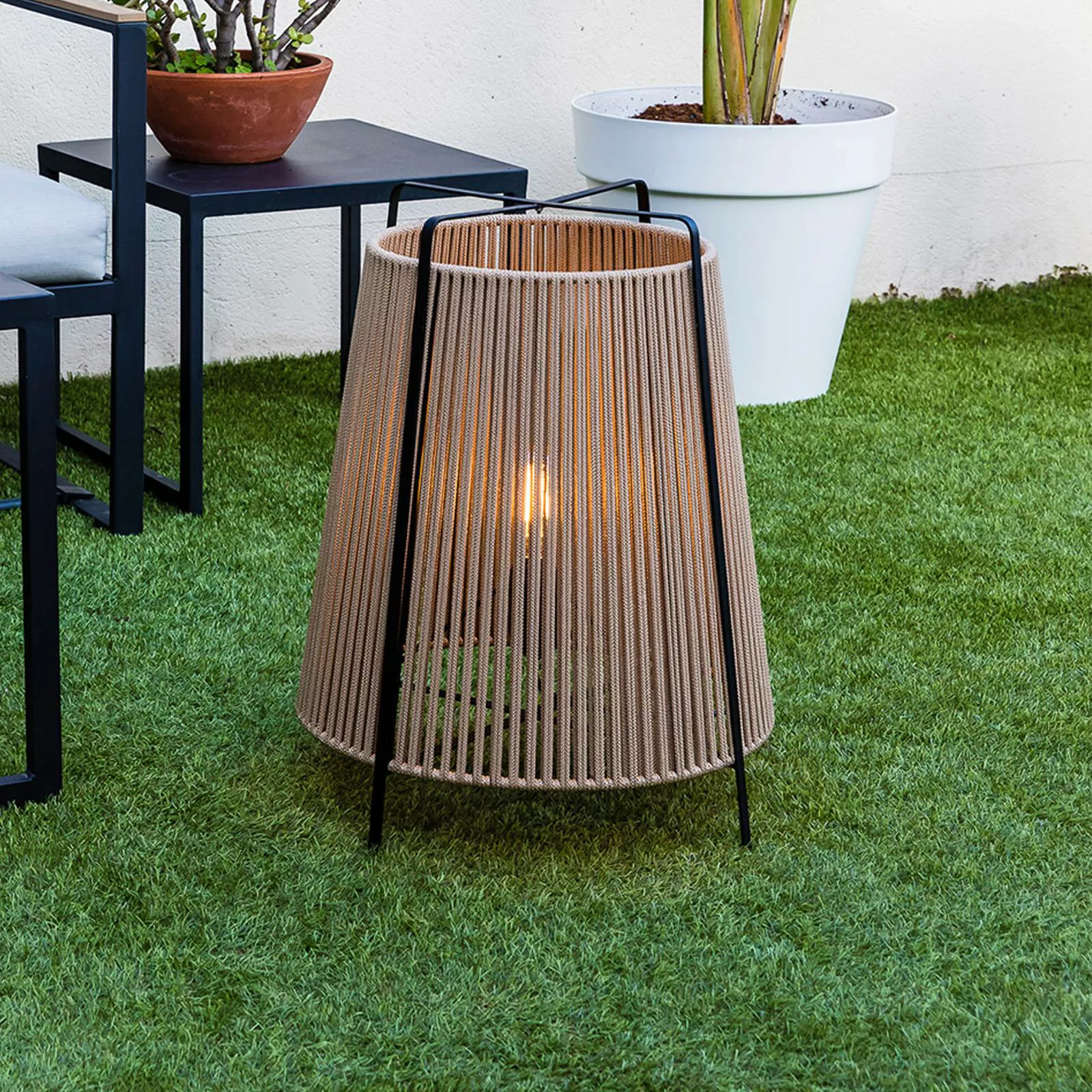 Terrassenleuchte Akane, beige günstig online kaufen