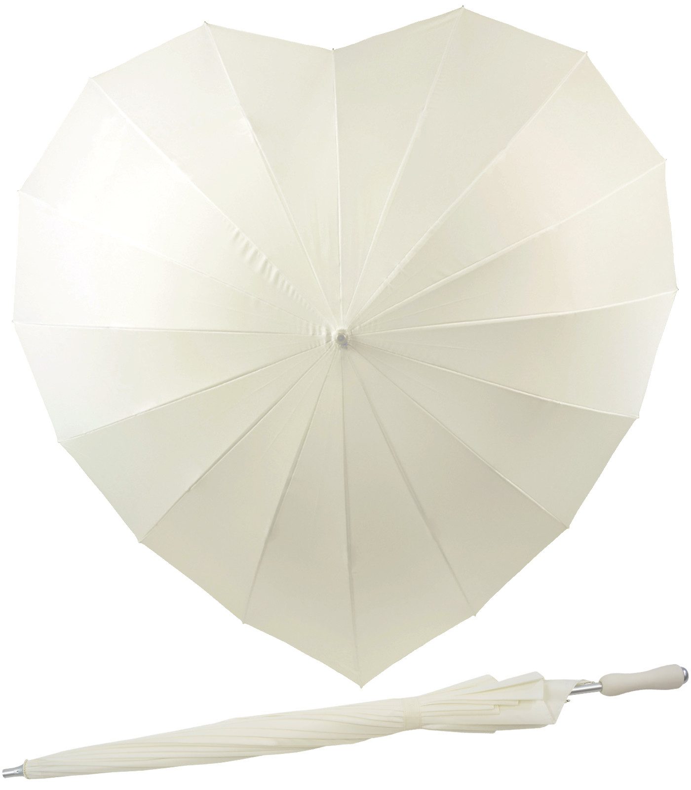 iX-brella Stockregenschirm XXL Herz Hochzeitsschirm Brautschirm günstig online kaufen