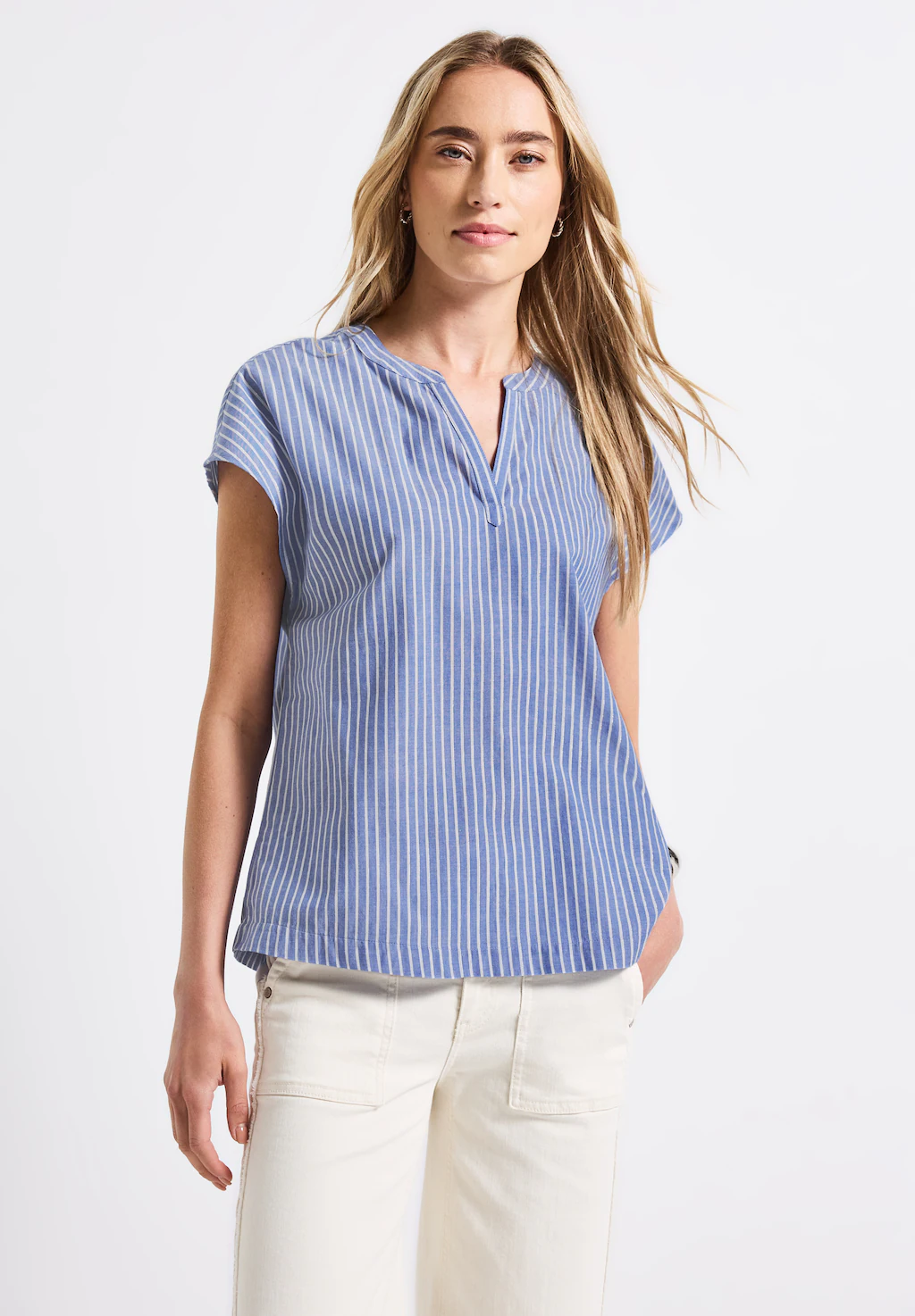 STREET ONE Shirtbluse, aus softem Materialmix günstig online kaufen