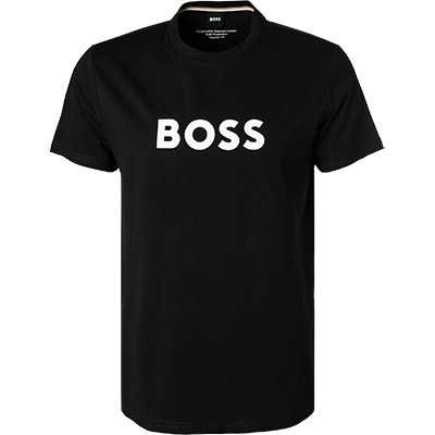 BOSS T-Shirt RN Sun Protection mit großem Markenprint auf der Brust günstig online kaufen